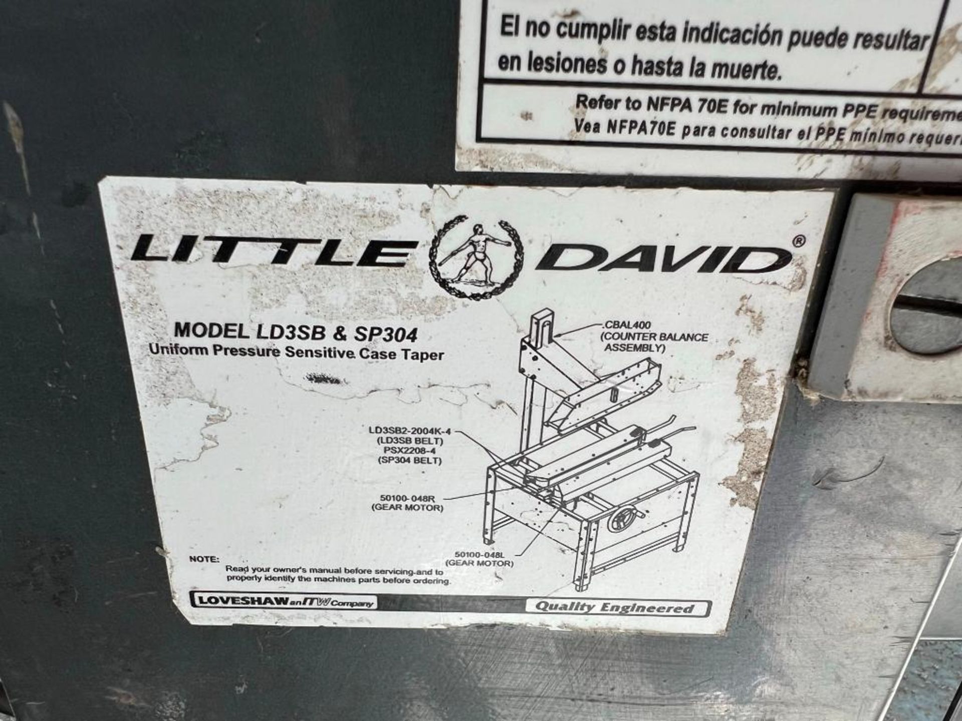 Little David Little David bottom Box taper, model: LD3SB/3, SN: 211504ESB3E, 110V/60hz/1ph, 1/6 HP, - Image 7 of 7