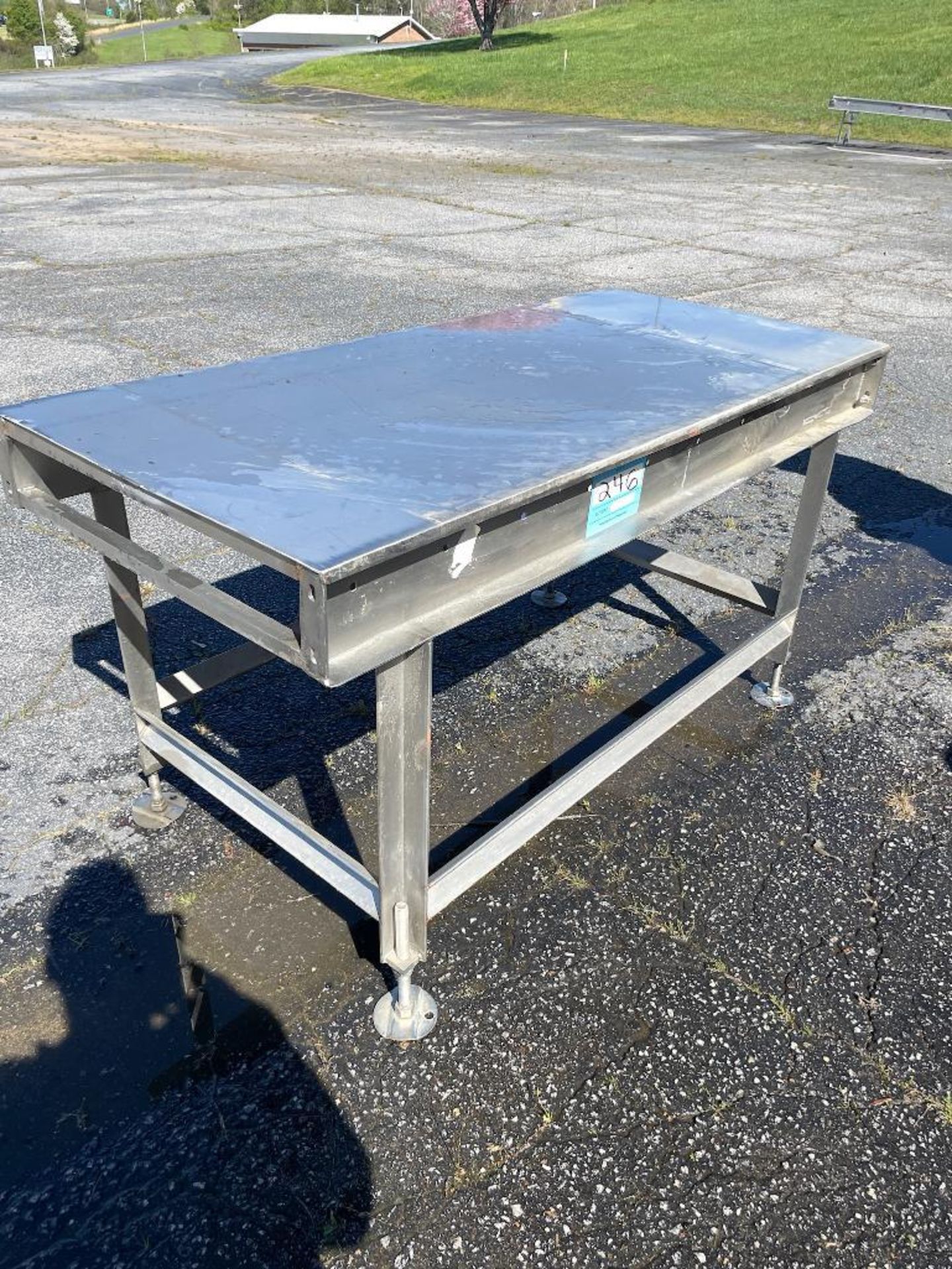 Stainless steel cutting table, 28” W X 60” X 33” Height - Image 2 of 2