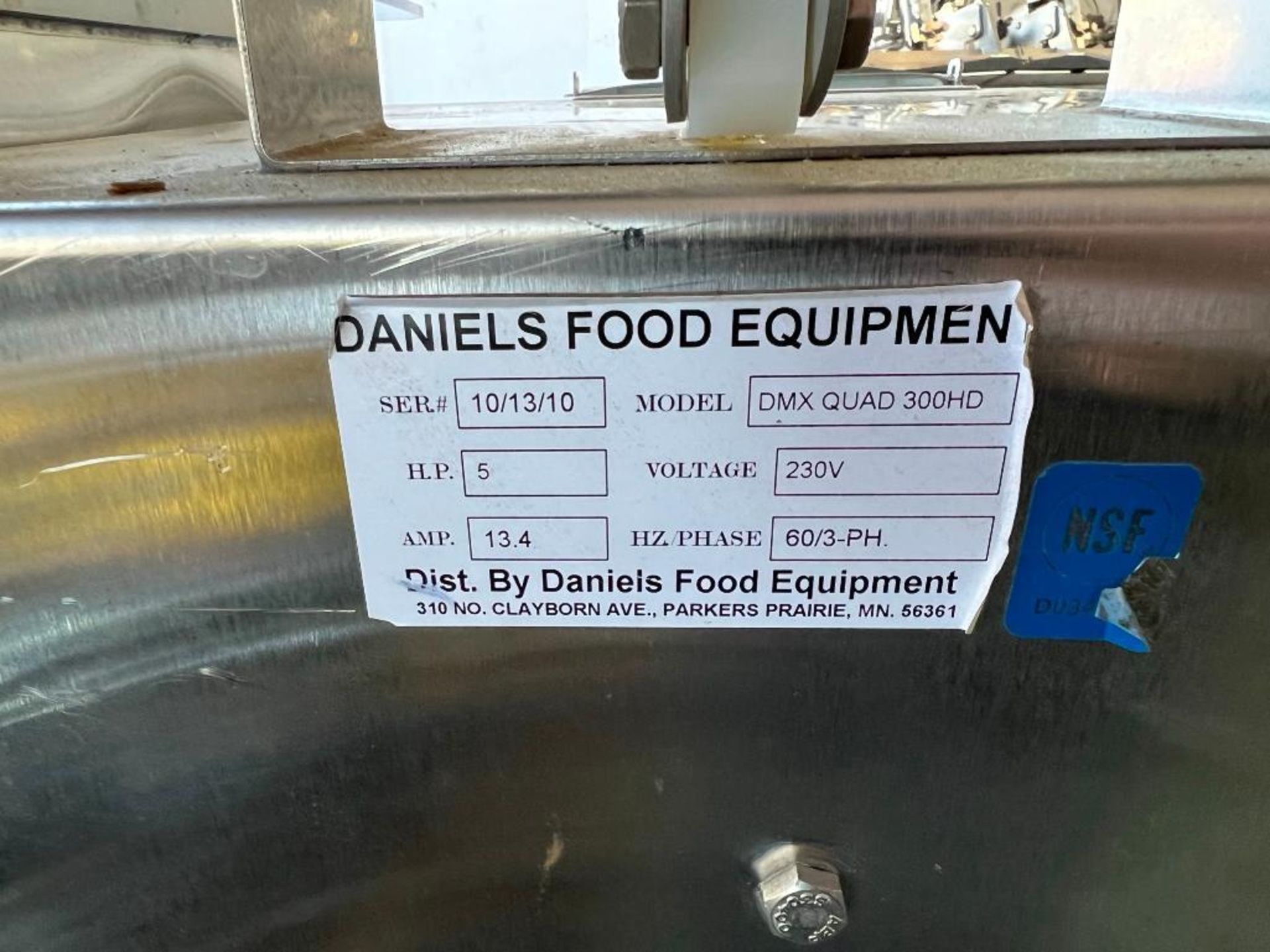 Daniels 300 Quad HD Mixer, sn:10/13/10, 5hp, 230v/60hz/3ph - Image 6 of 7