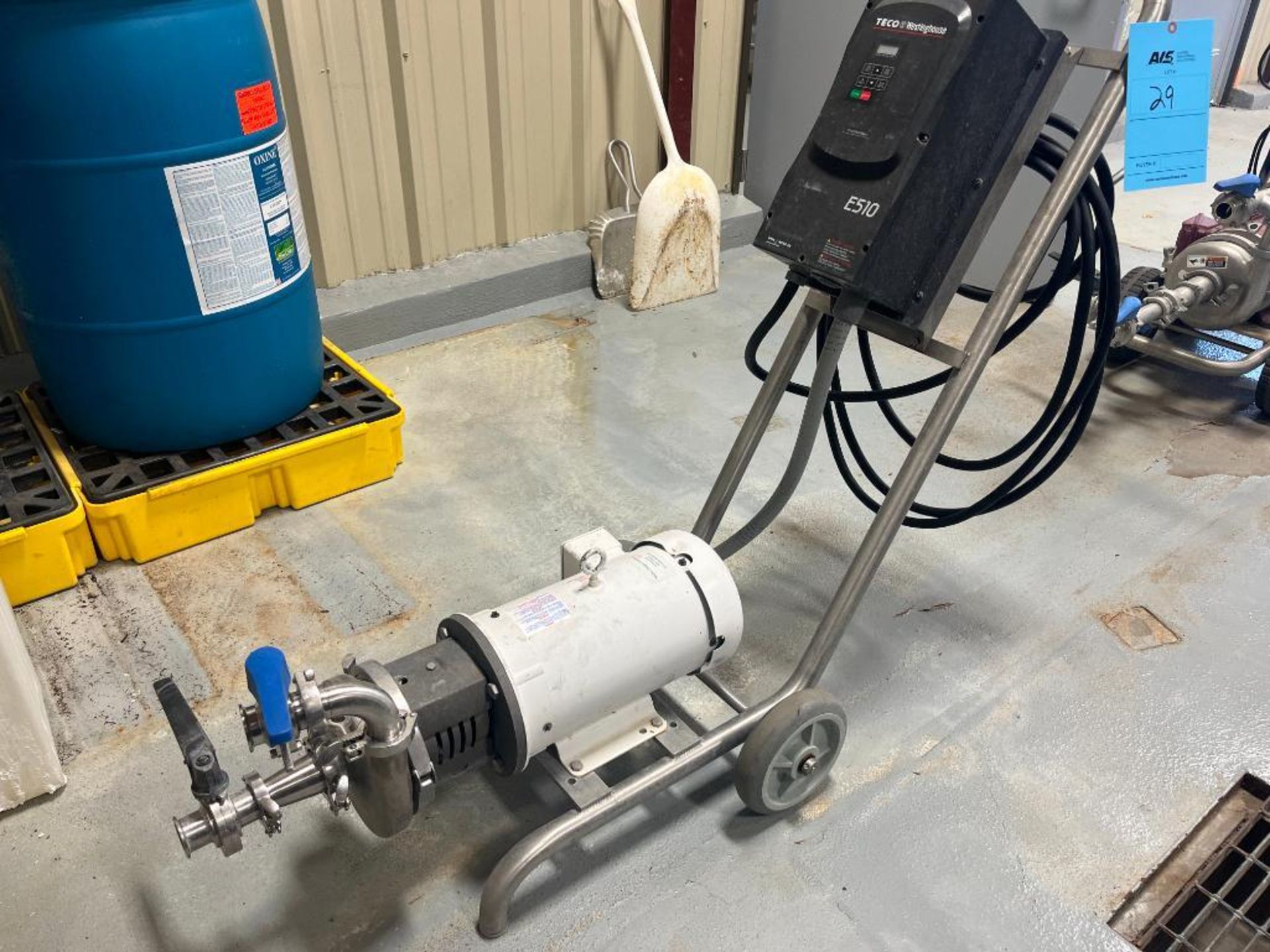 Ampco Stainless Steel Portable Centrifugal Pump. With a 7.5hp, 3/60/230/460 volt, 3450 rpm motor, Te