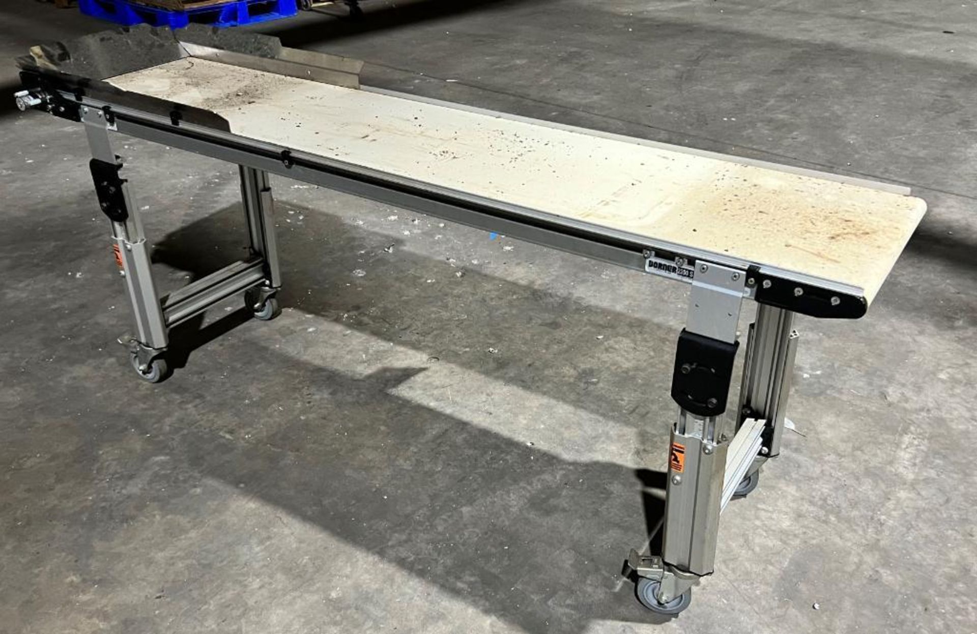 Dorner Rubber Belt Conveyor. Approximate 16" wide x 72" long belt, aluminum frame. Last used with LO - Image 4 of 5