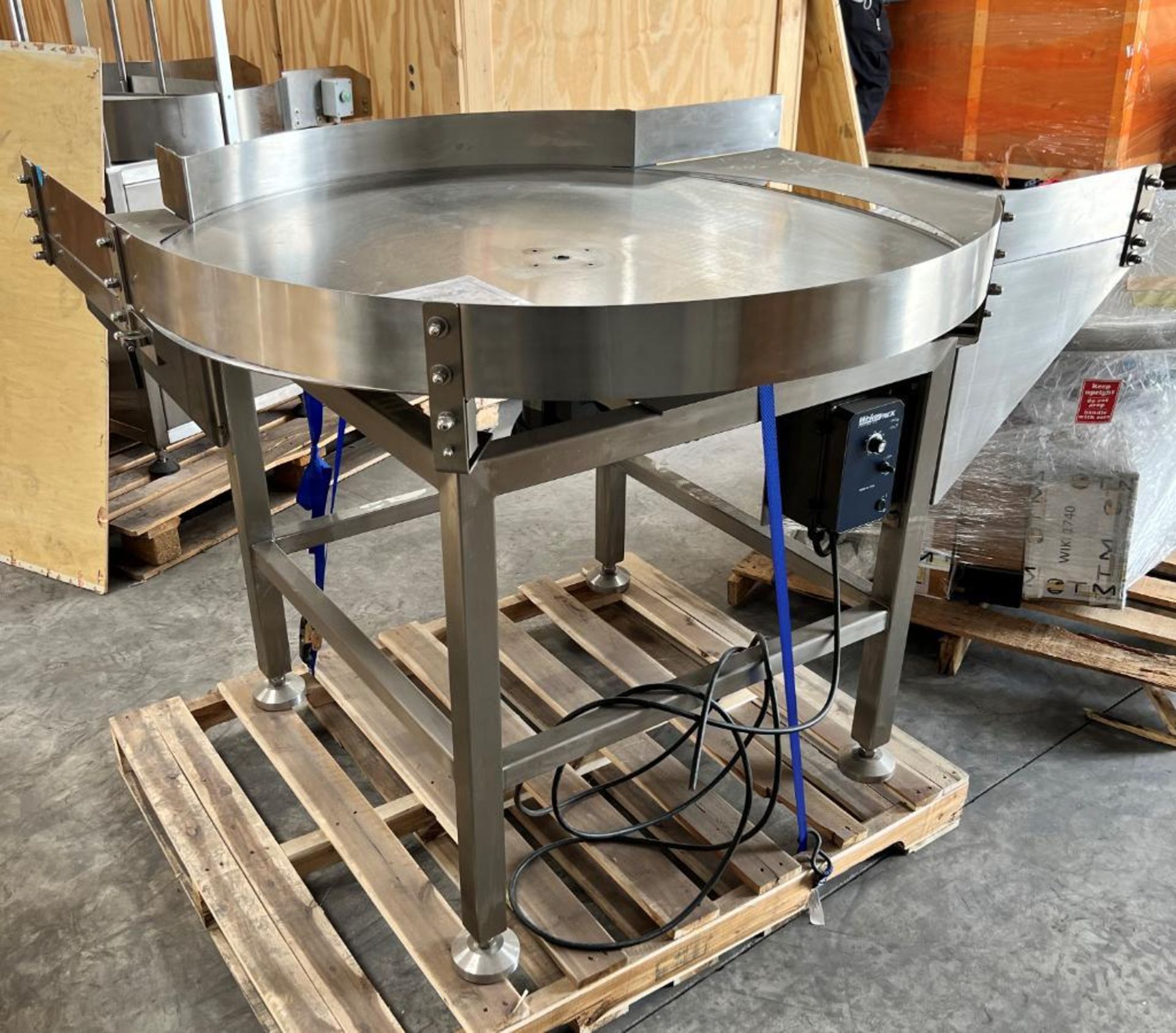 WeighPack Stainless Steel Rotary Unscrambling Table, Serial# 7195. Approximate 48" diameter. - Image 3 of 8