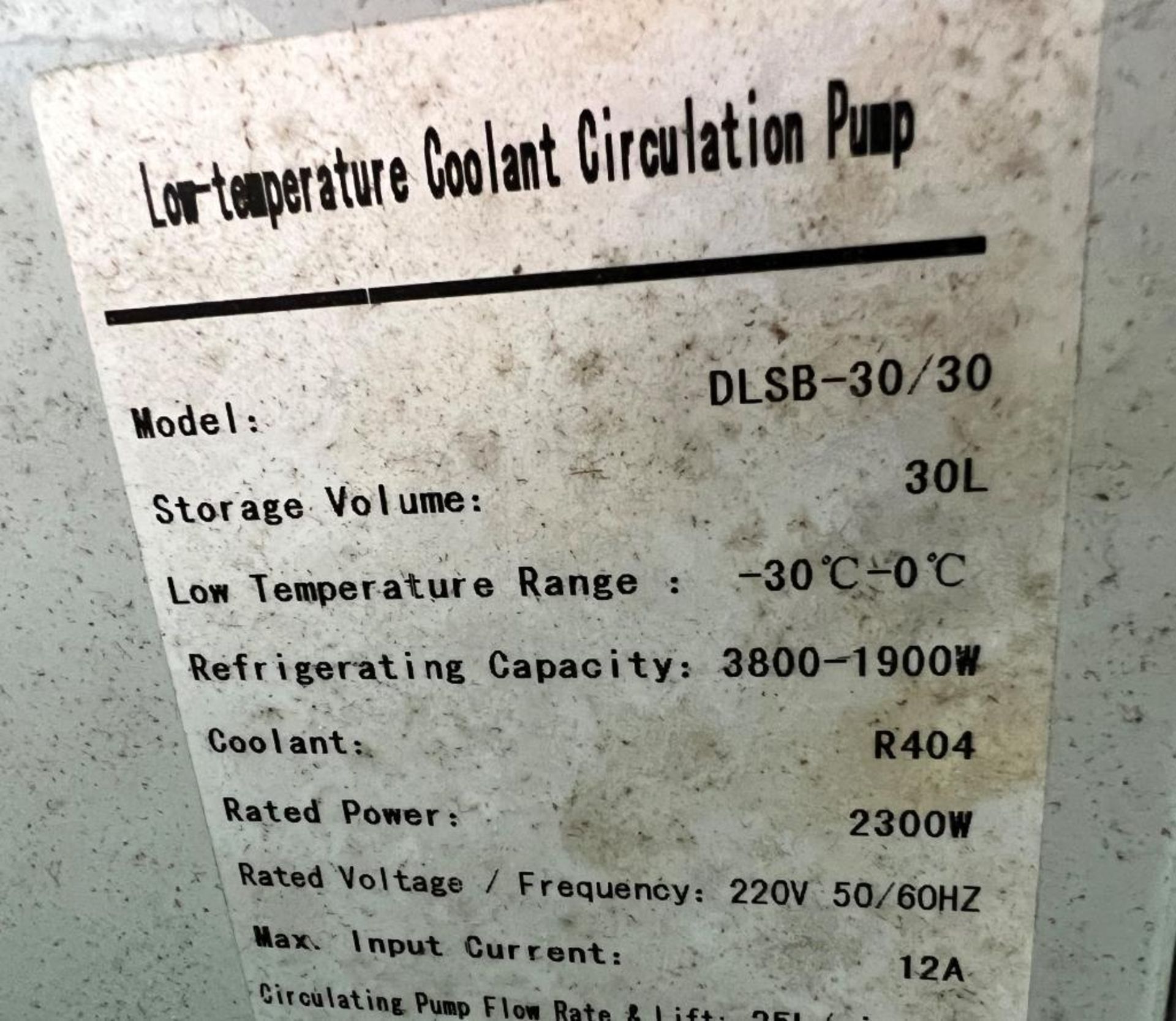 Zheng Zhou Refirgerated Circulator, Model DLSB-30/30, Serial# 1605086, Built 05/27/2016. - Image 3 of 4