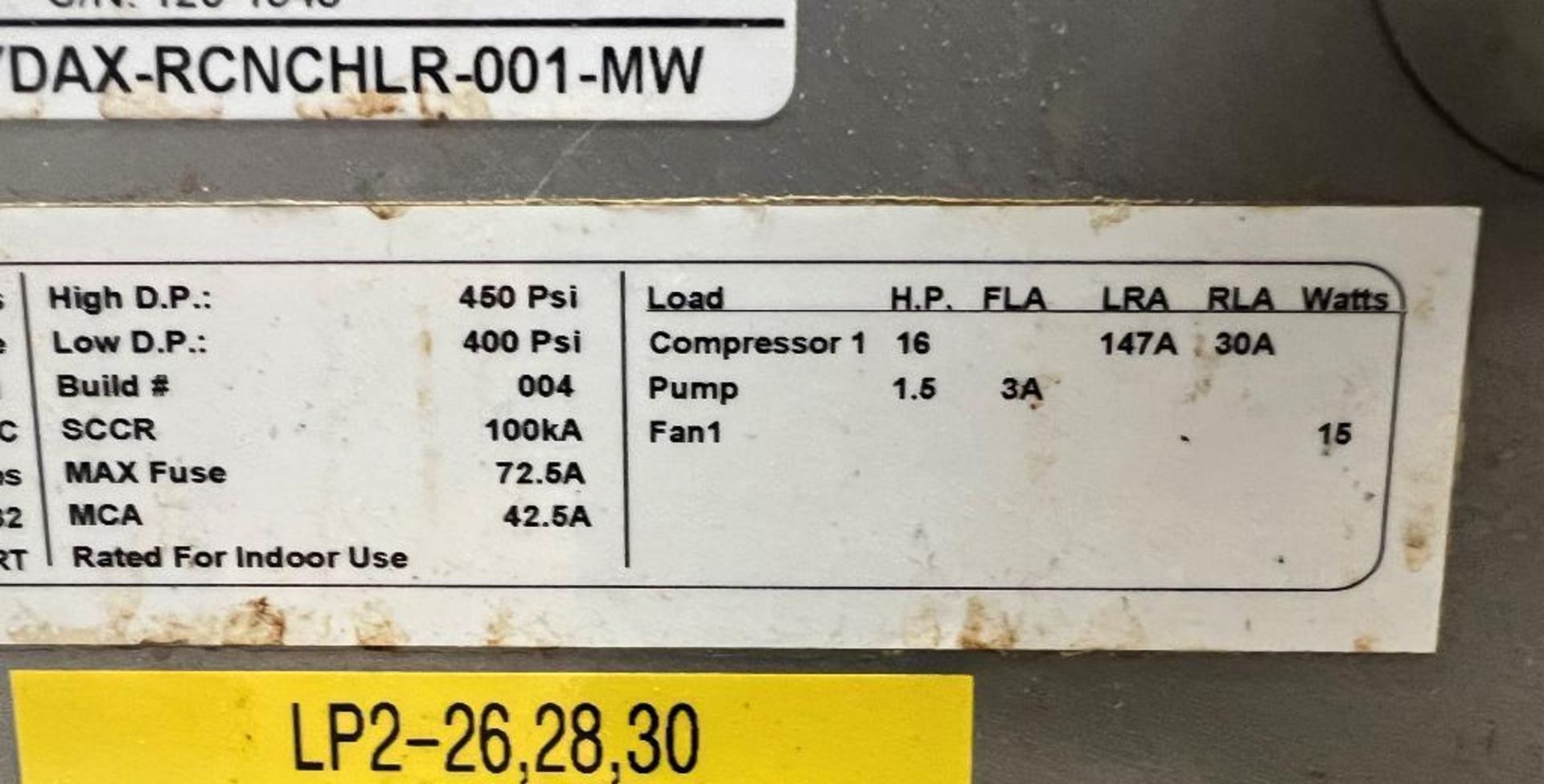 Mydax Chiller, Model 1CD16W, Serial# 120-1548. - Image 10 of 10