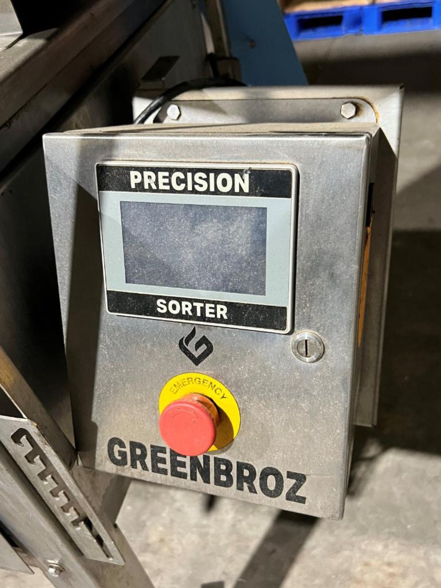 Greenbroz Precision Sorter. With feed chute, bottom dicharge belt and panel. Serial# 1201200441. - Image 6 of 10