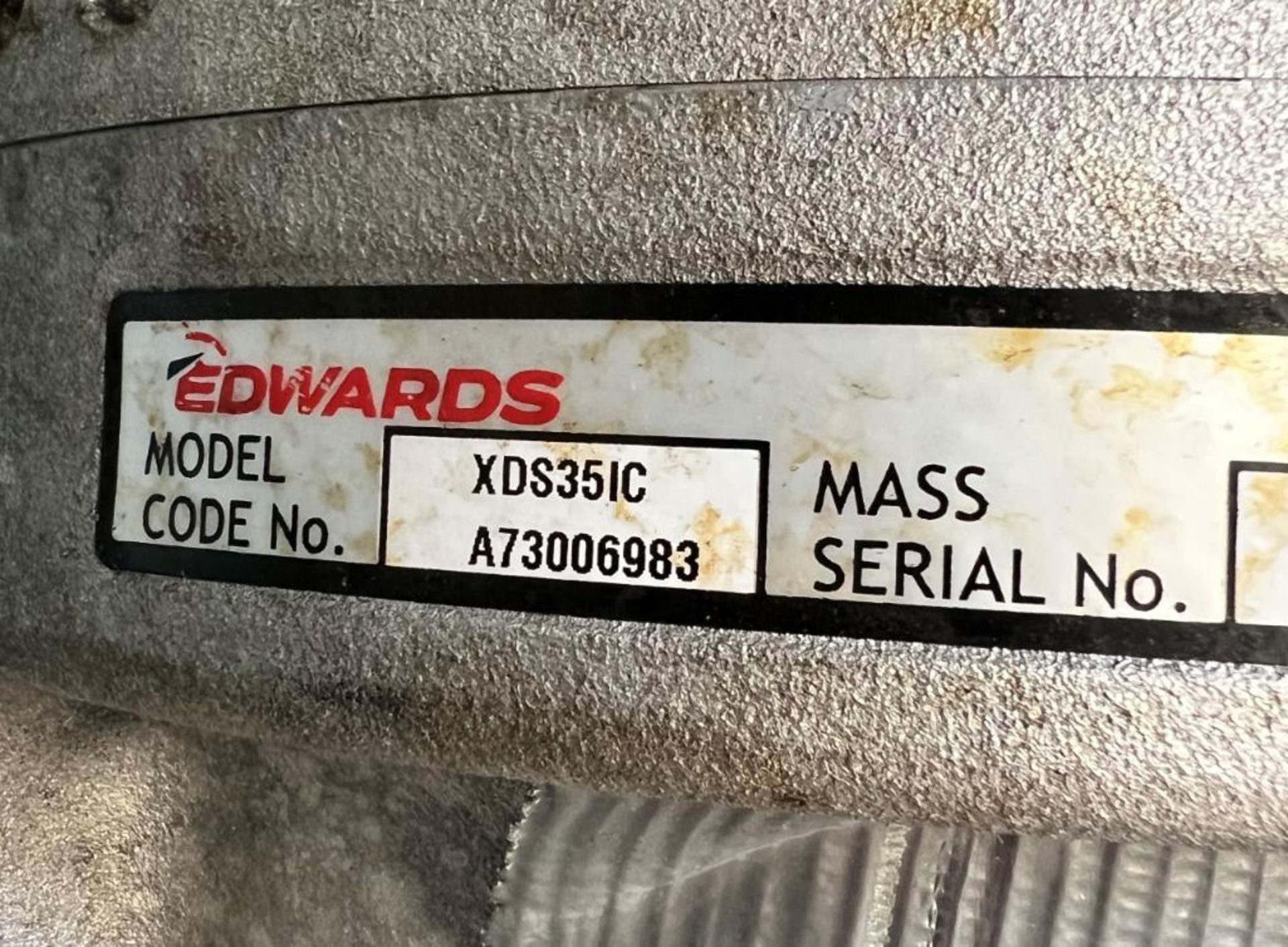 Edward Chemical Resistant Scroll Vacuum Pump, Model XDS35iC, Serial# 200389805, Built 2020. - Image 5 of 7