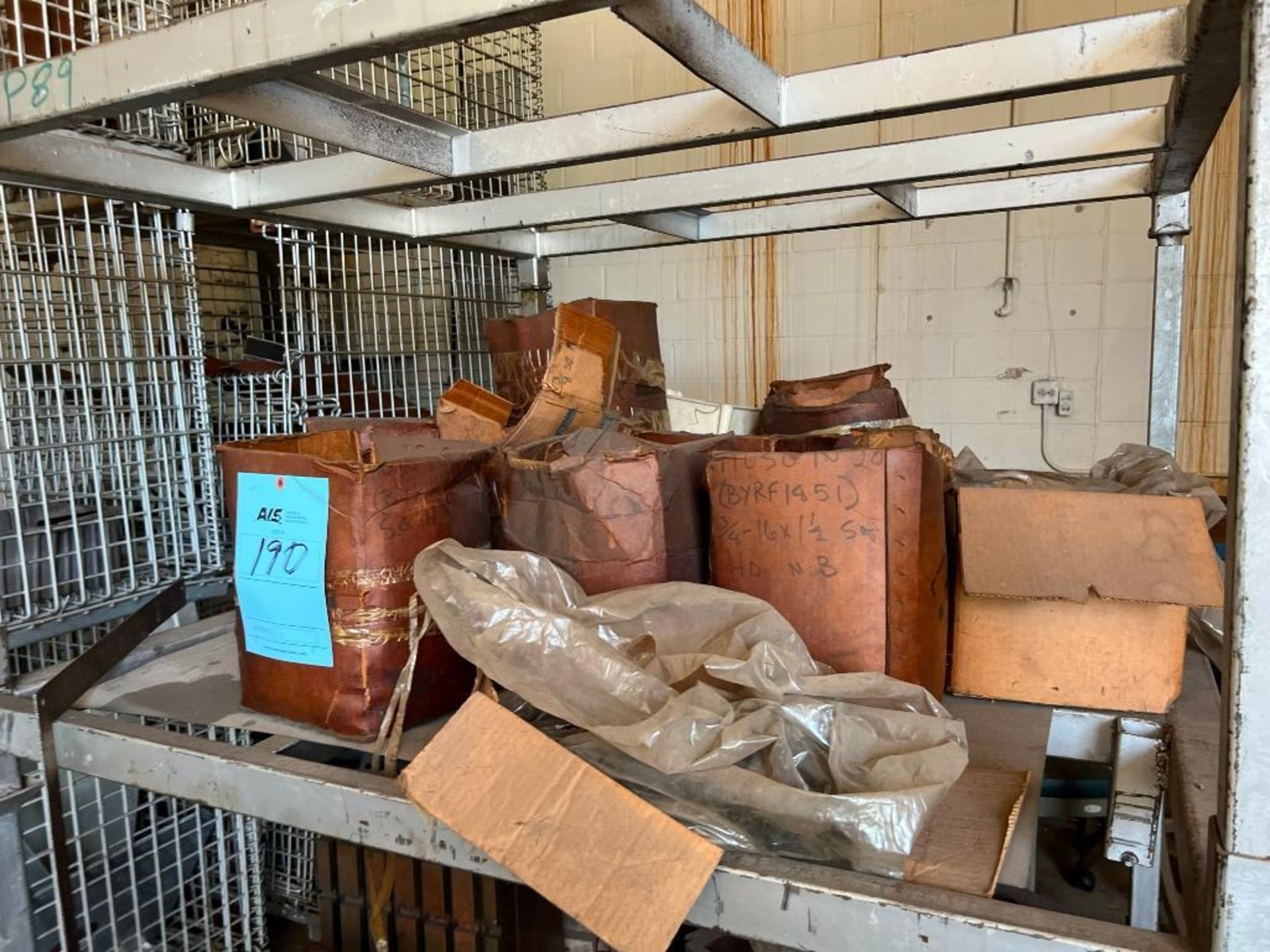 Lot: (6) Wire Baskets, (3) Material Racks, (1) Cart, & Assorted Hardware & Scrap - Image 4 of 8