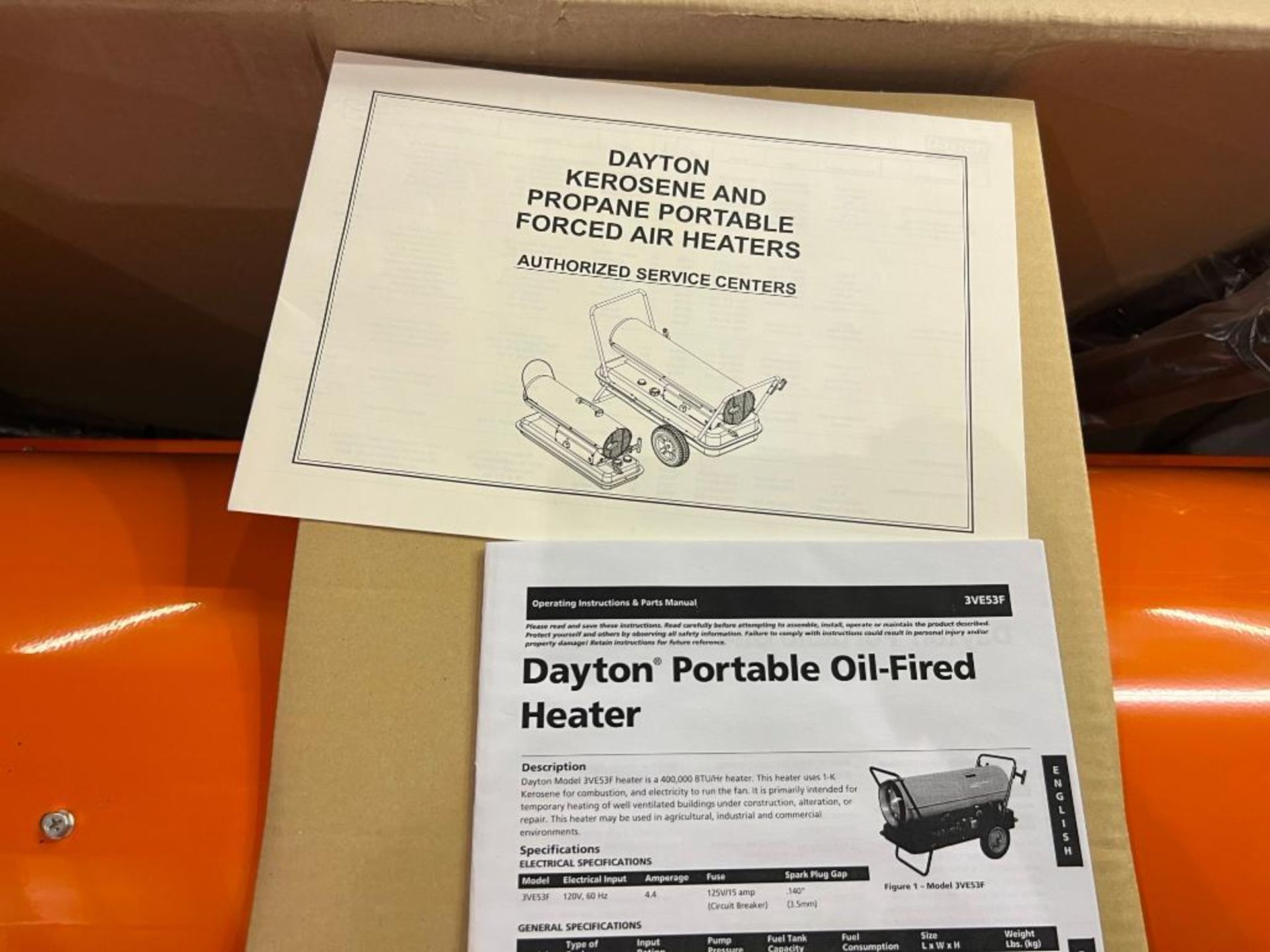 400,000 BTU Dayton Portable Kerosene Fired Heater (New In Box) - Image 3 of 7