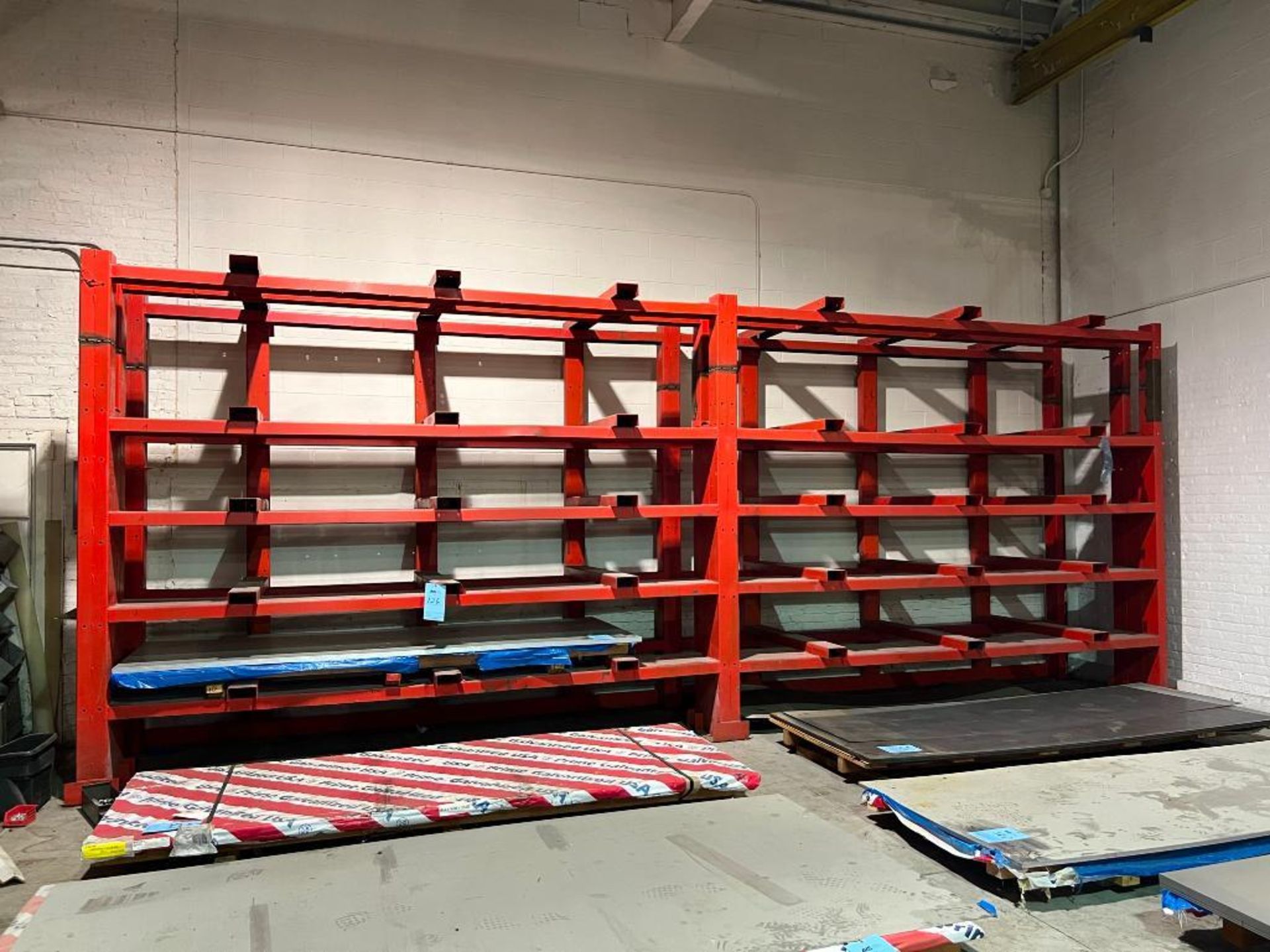 10' Tall x 49.5 Deep x 25' Heavy Duty Welded Steel Material Rack