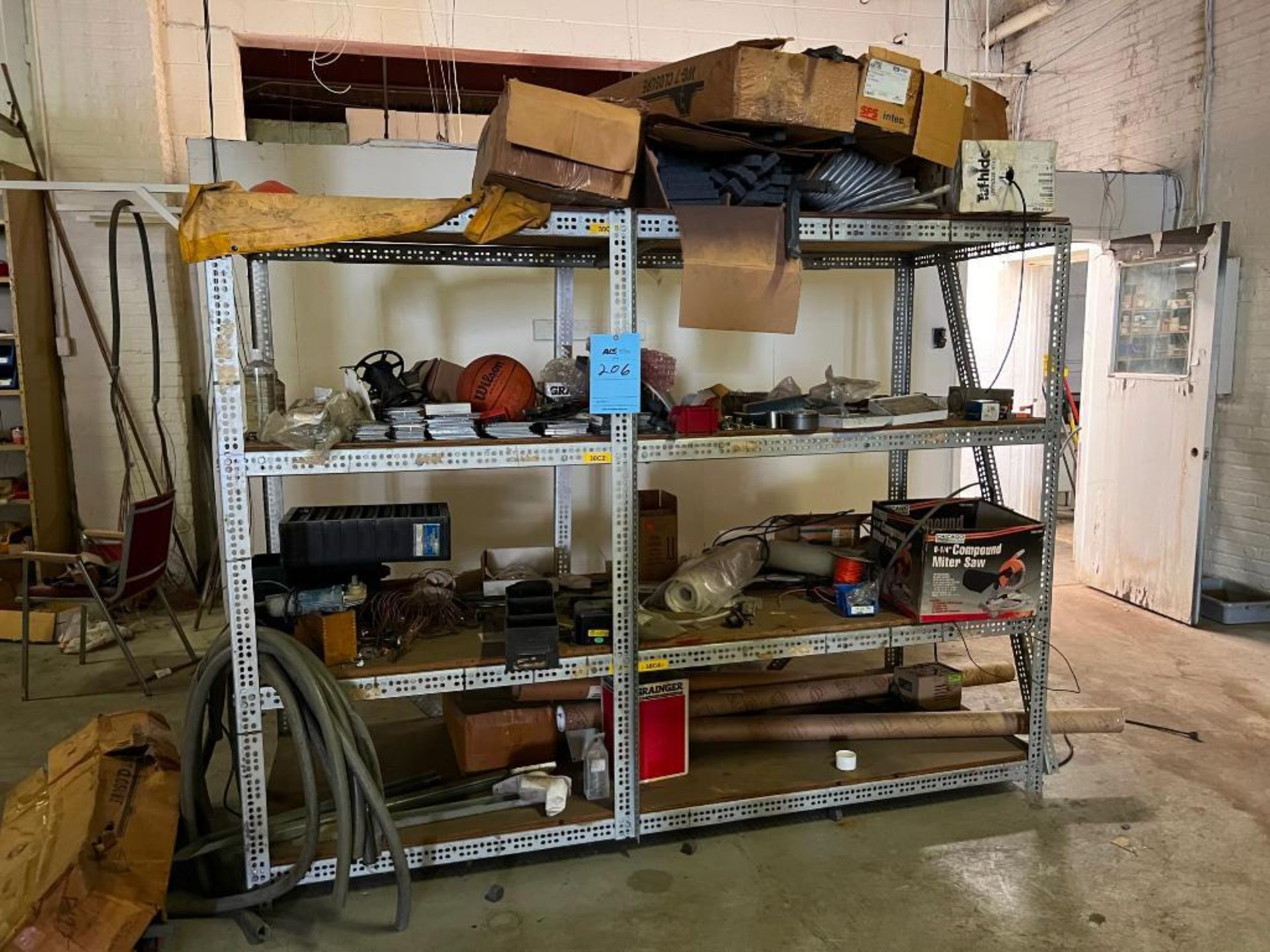 Lot: (3) Shelving Units with Misc. Parts, Supplies, & Transformers - Image 2 of 3
