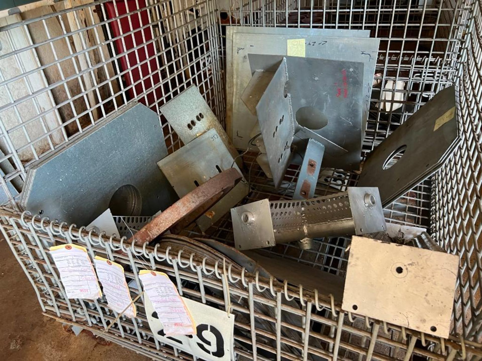 Lot: (6) Wire Baskets, (3) Material Racks, (1) Cart, & Assorted Hardware & Scrap - Image 5 of 8
