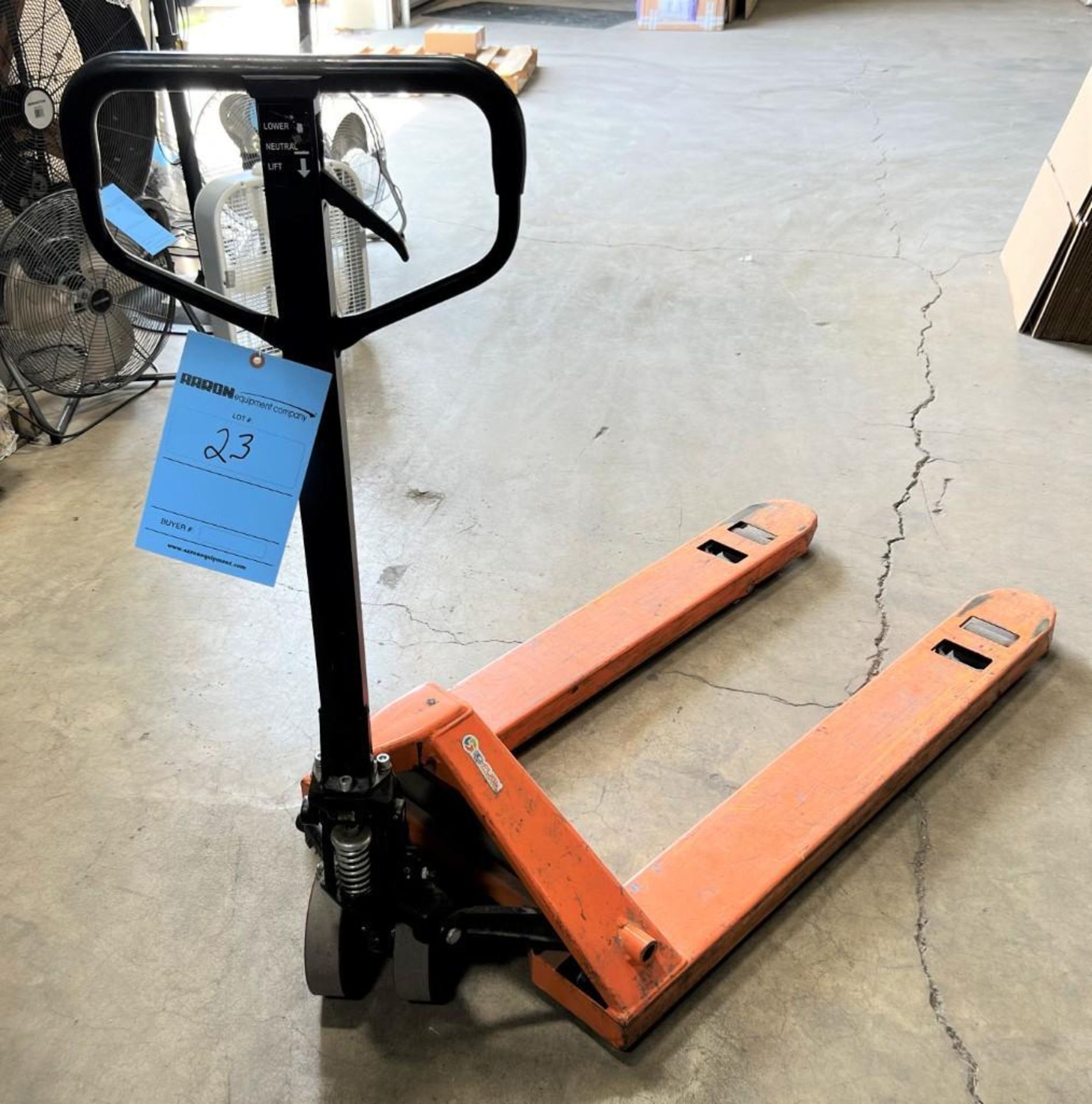 Lot Consisting Of: (1) Zowell 5500 Pound Capacity Pallet Jack, Model DF25, Serial# 14122427-2/131, B - Image 3 of 8