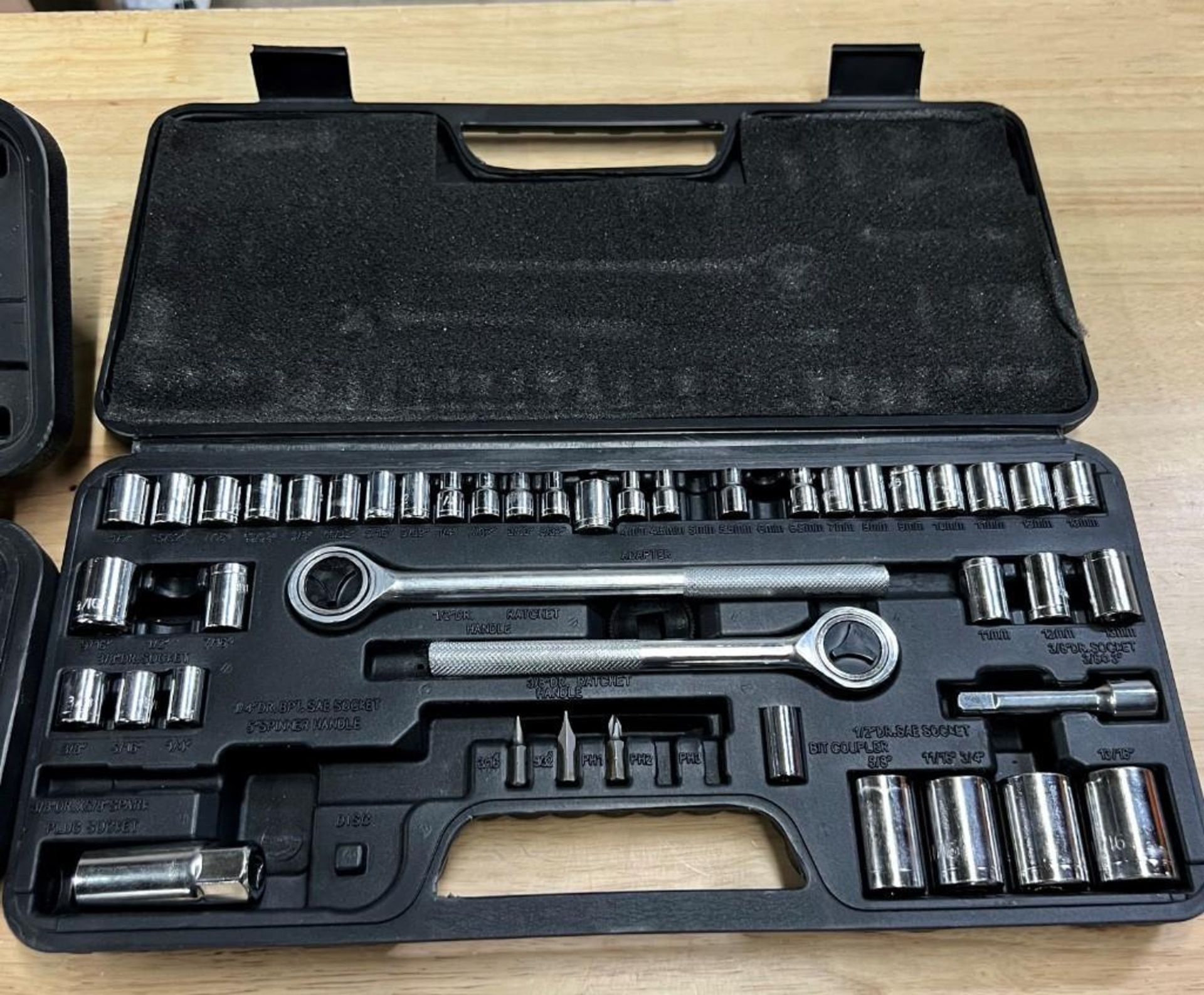 Lot Of Tools Consisting Of: (3) tap & die sets, (2) socket sets, metric wrench set, (2) Performax to - Image 6 of 12