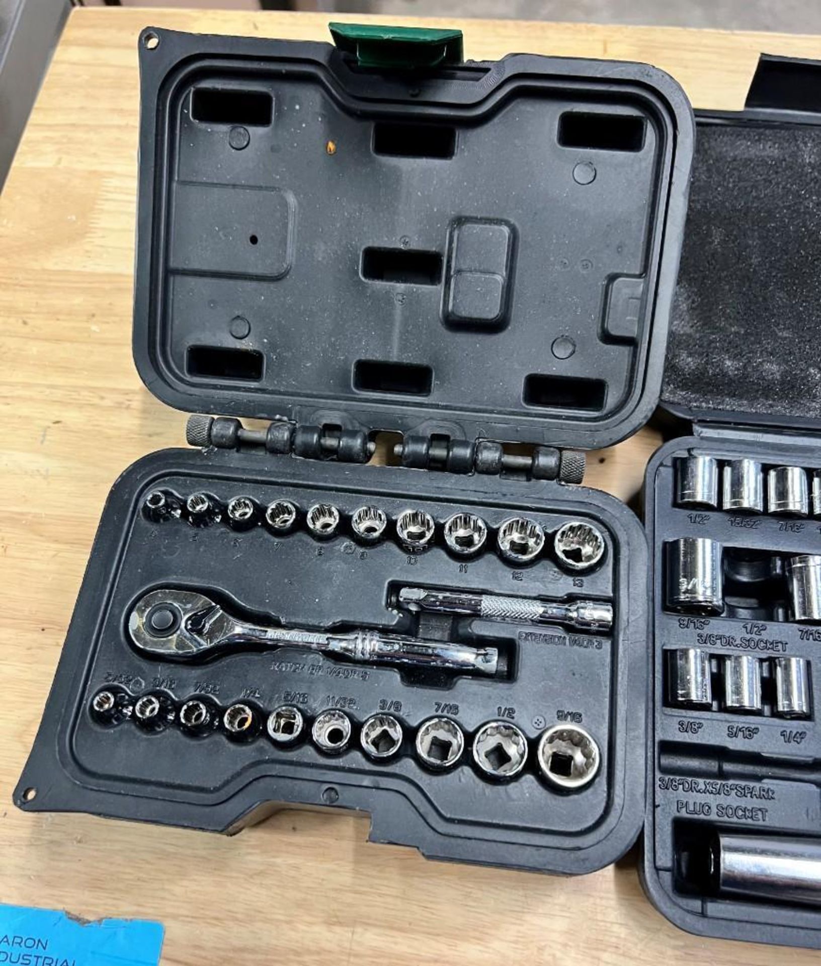 Lot Of Tools Consisting Of: (3) tap & die sets, (2) socket sets, metric wrench set, (2) Performax to - Image 7 of 12