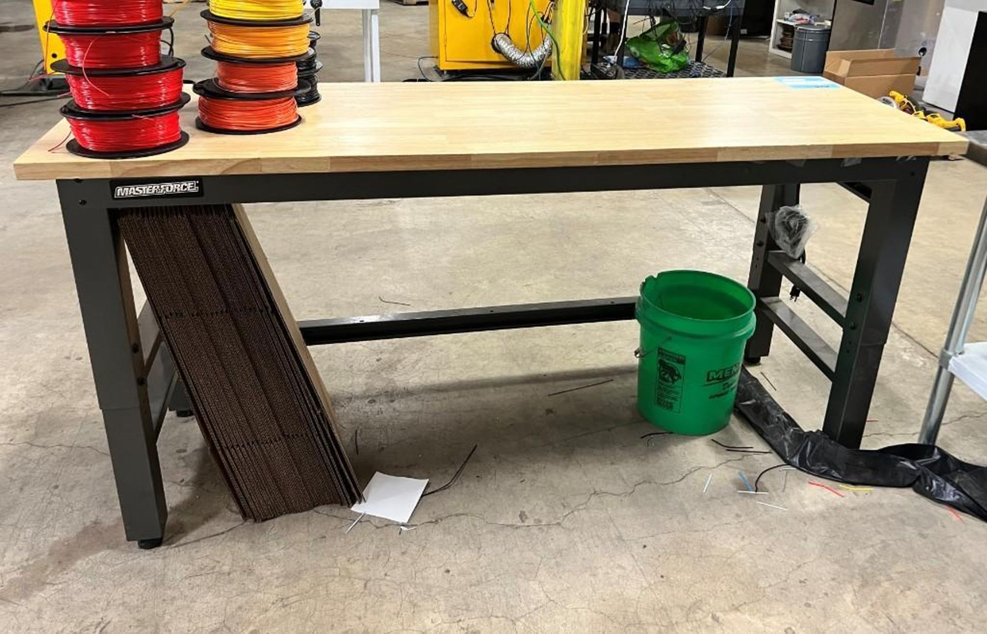 Lot Of (2) Master Force 24" x 72" Steel Frame, Wood Top Tables. NO CONTENTS. - Image 5 of 9