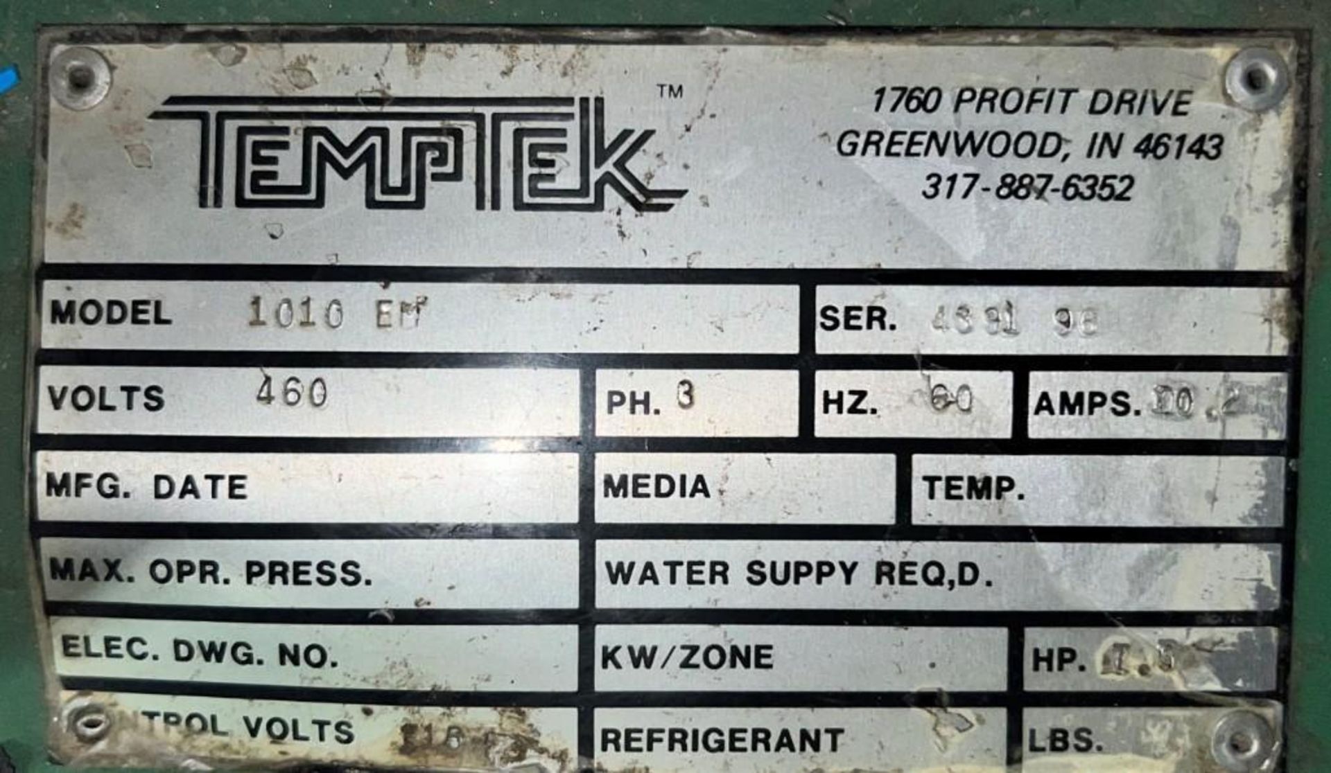 Temptek Press Side Granulator, Model 1010EM. Approximate 10" X 10" cutting chamber, open rotor, bott - Image 10 of 10