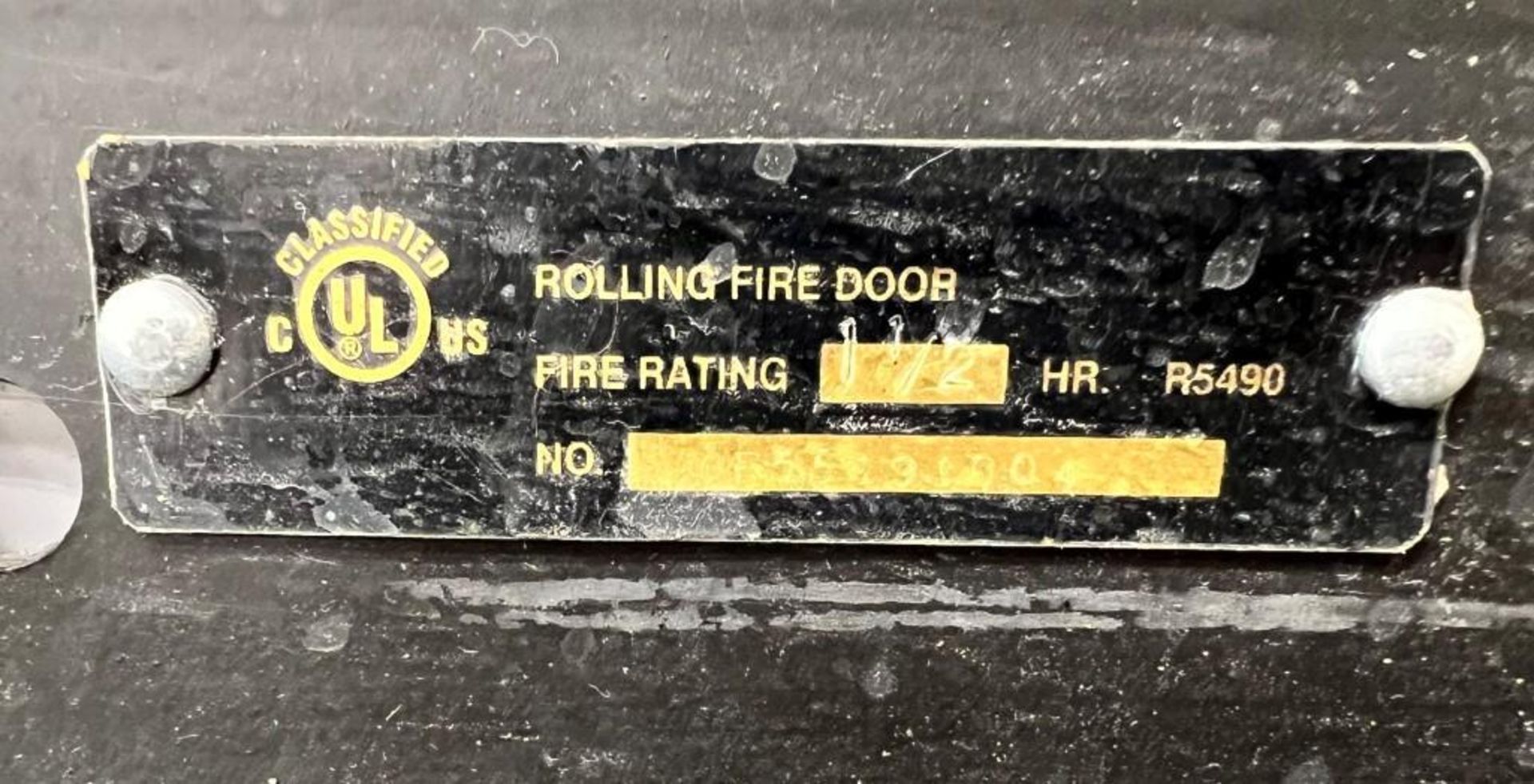 Overhead Door Corporation Rolling Fire Door, Approximate 10' x 10' Opening, 1-1/2 Hour Fire Rating, - Image 5 of 10