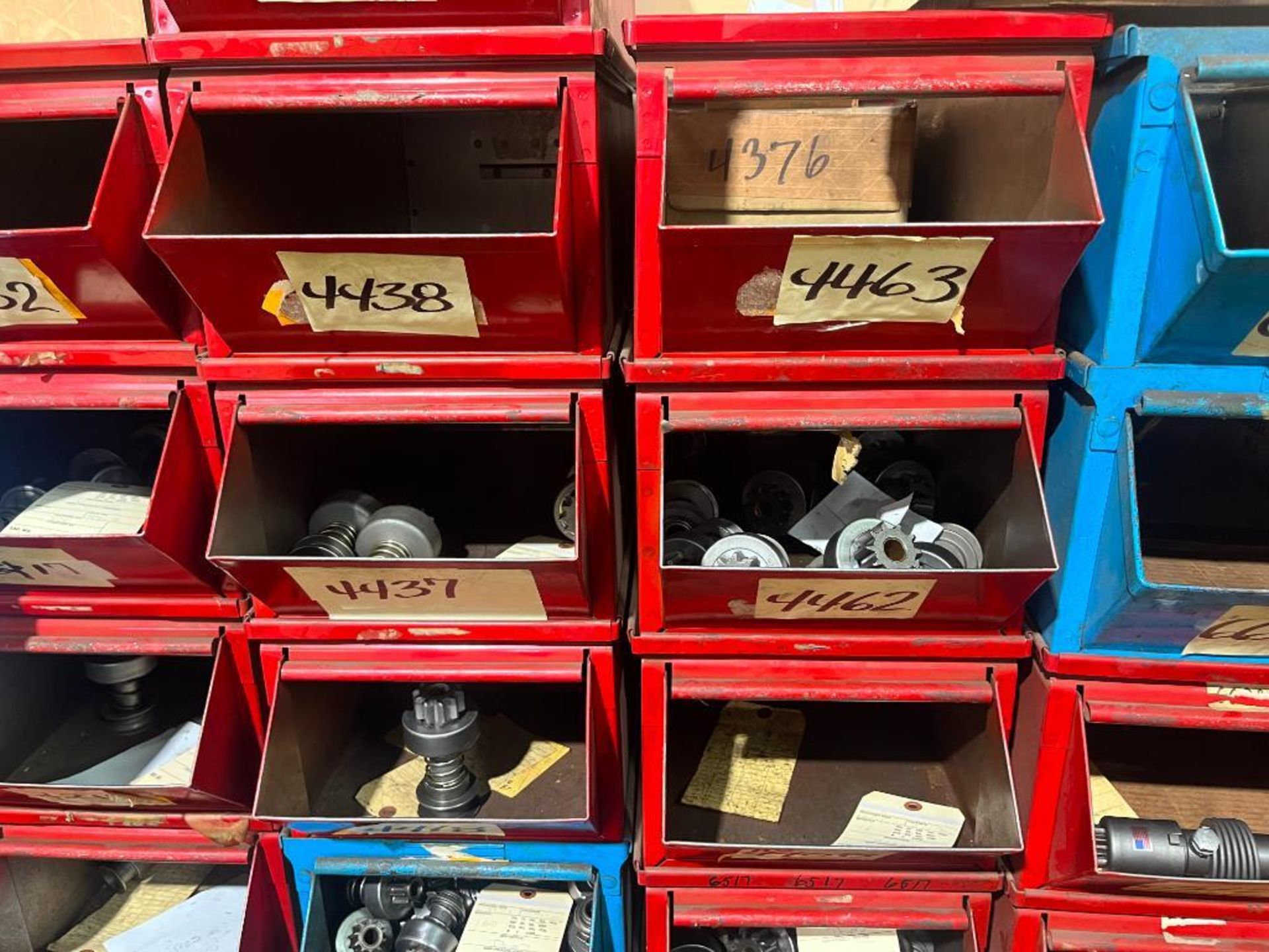 Bins & Shelving Units Including Large Quantity of Assembled Starter Drives, Solenoids, & parts - Image 12 of 77