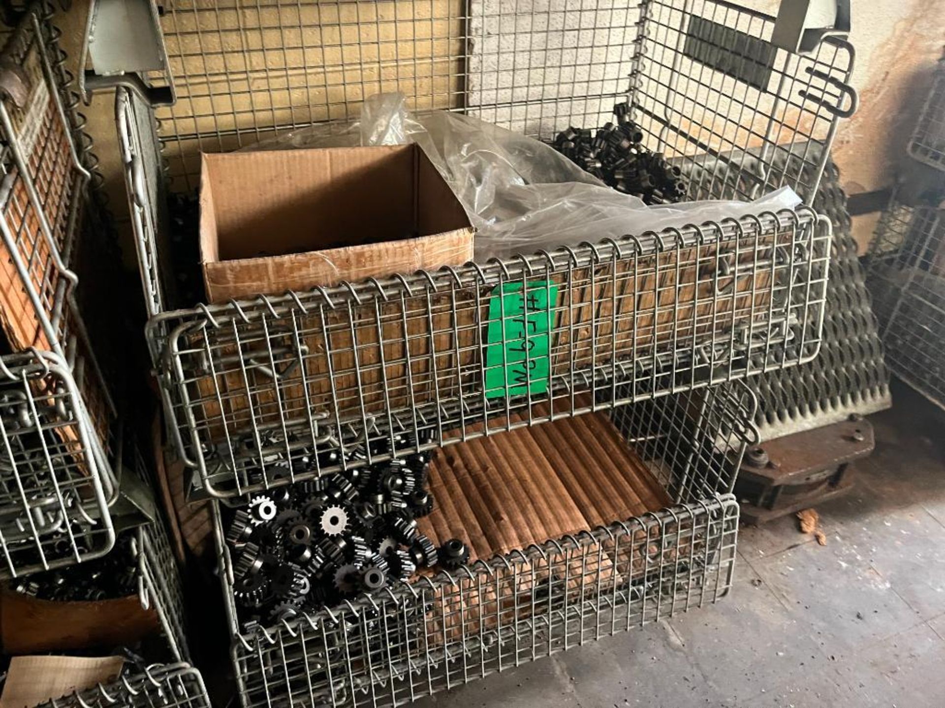 Contents of Rear Room Including (42) Palletainer Junior Wire Baskets, Starter Drive Gears, Parts & M - Image 37 of 37