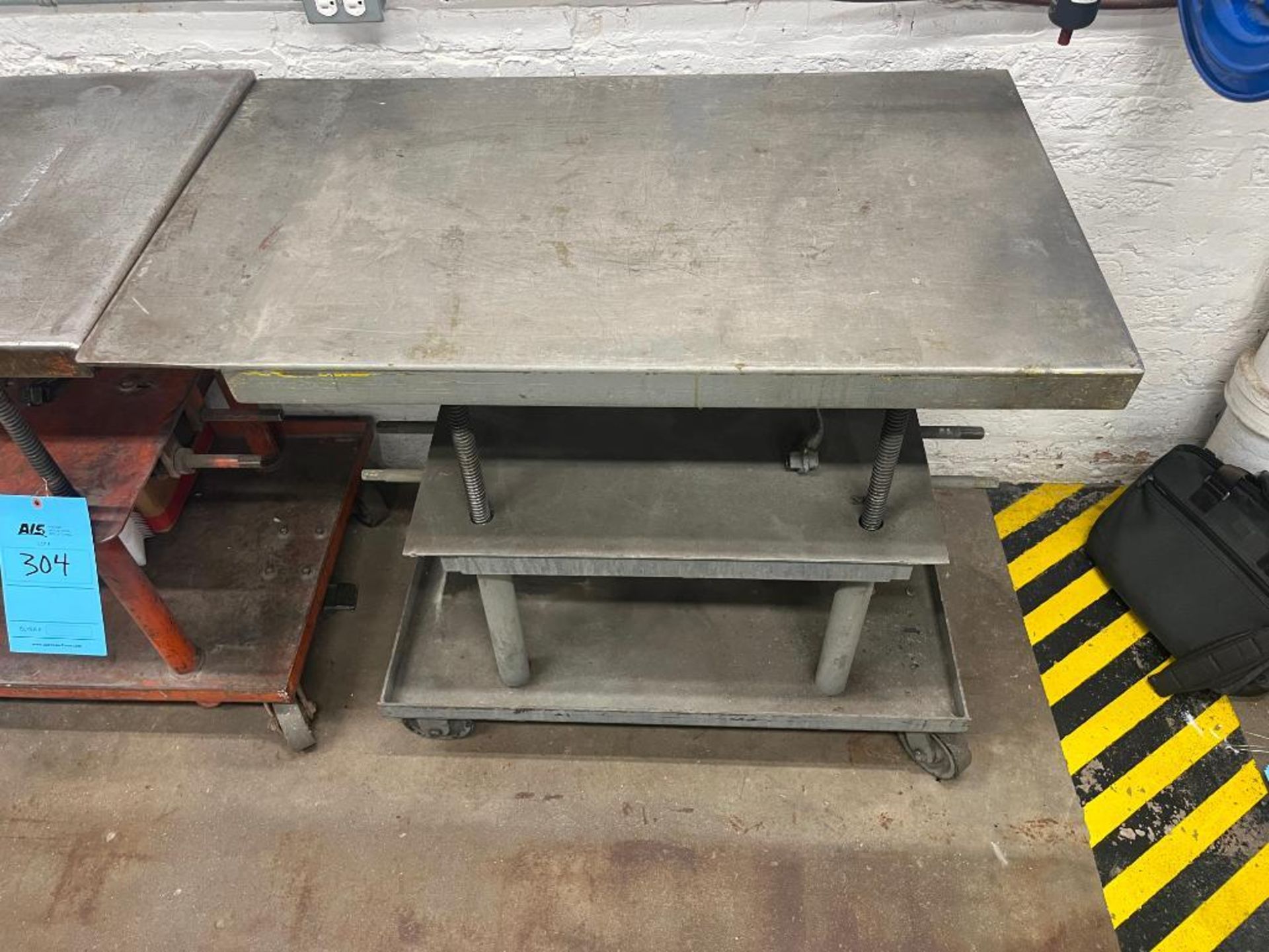 Lot (3): High Capacity Metal Tables on Casters (No Contents) - Image 5 of 8