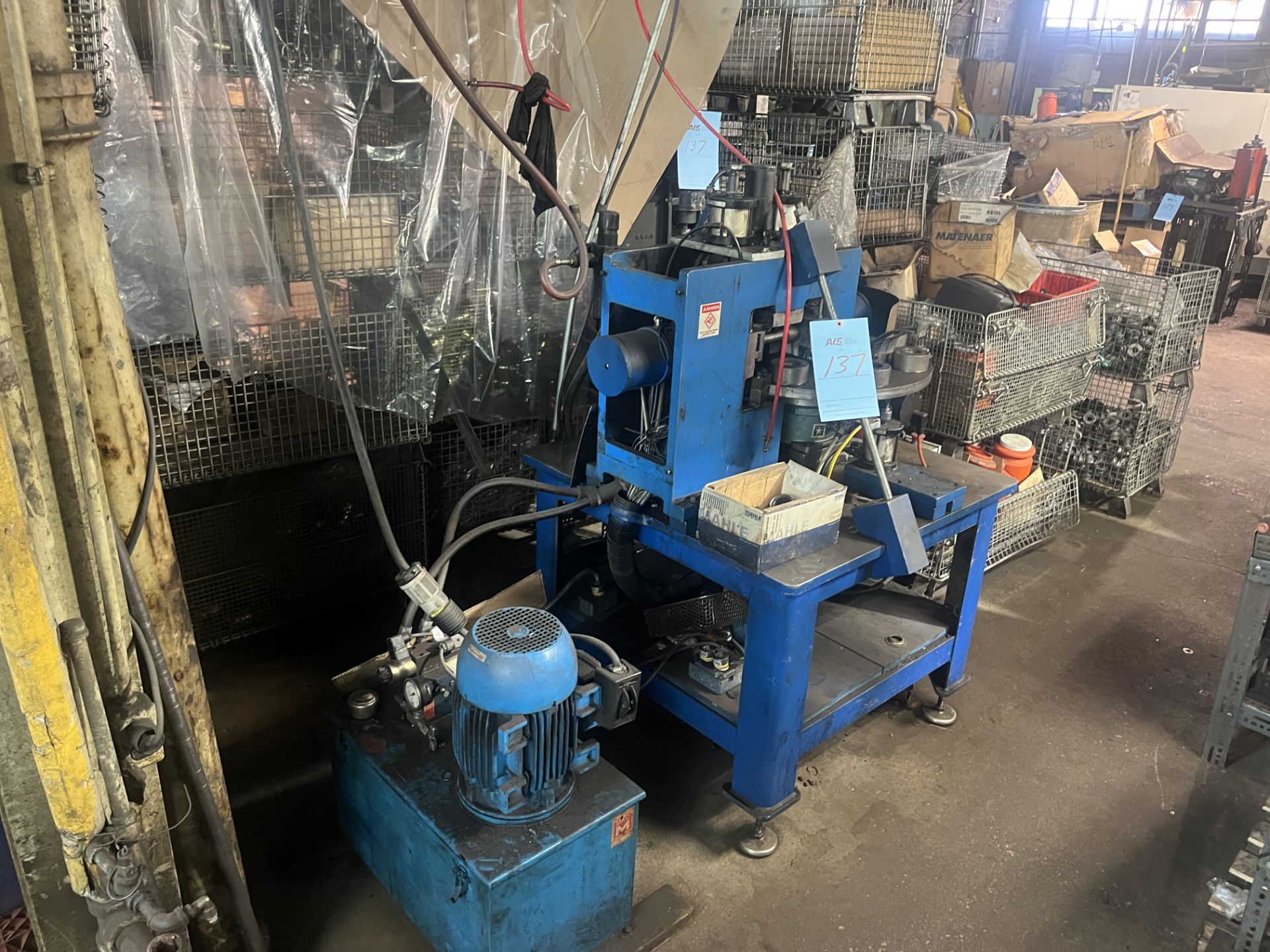 Custom Hydraulic Assembly Press, with 8 Station Rotary Indexing Table