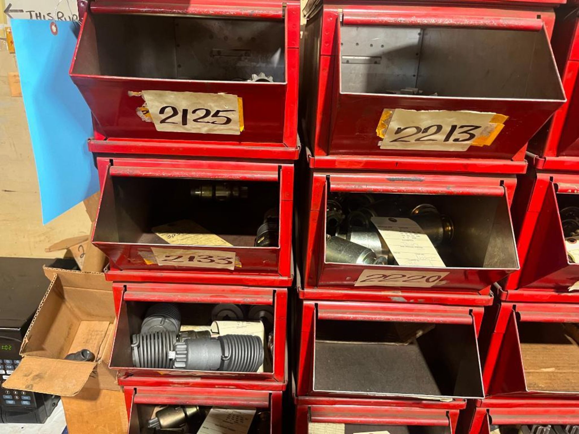 Bins & Shelving Units Including Large Quantity of Assembled Starter Drives, Solenoids, & parts - Image 8 of 77