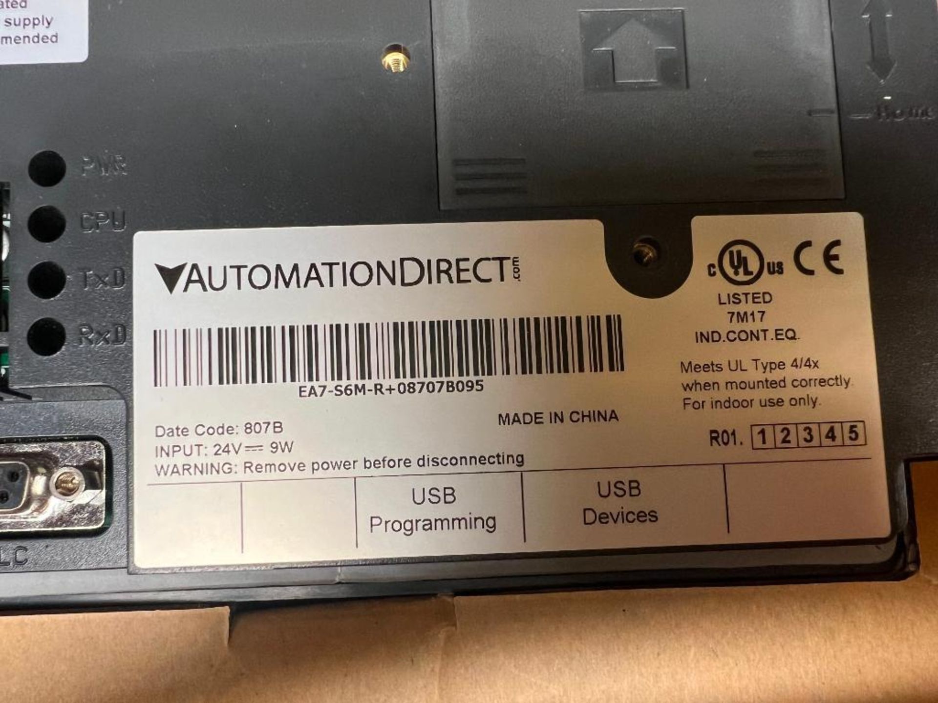 AUTOMATION DIRECT EA7-S6M-R+08707B095. Packaging Fee = $25 - Image 4 of 4