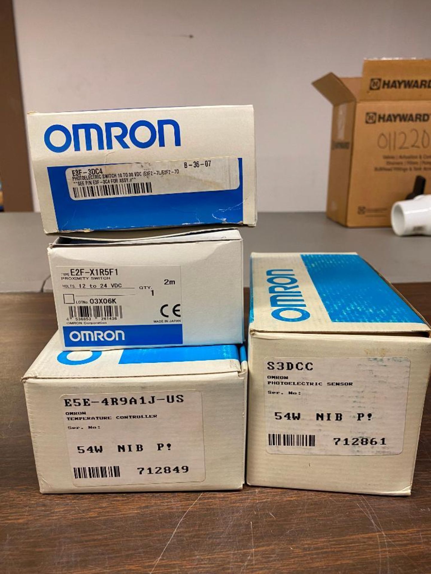 LOT OF MISCELLANEOUS OMRON COMPONENTS. Packaging Fee = $15