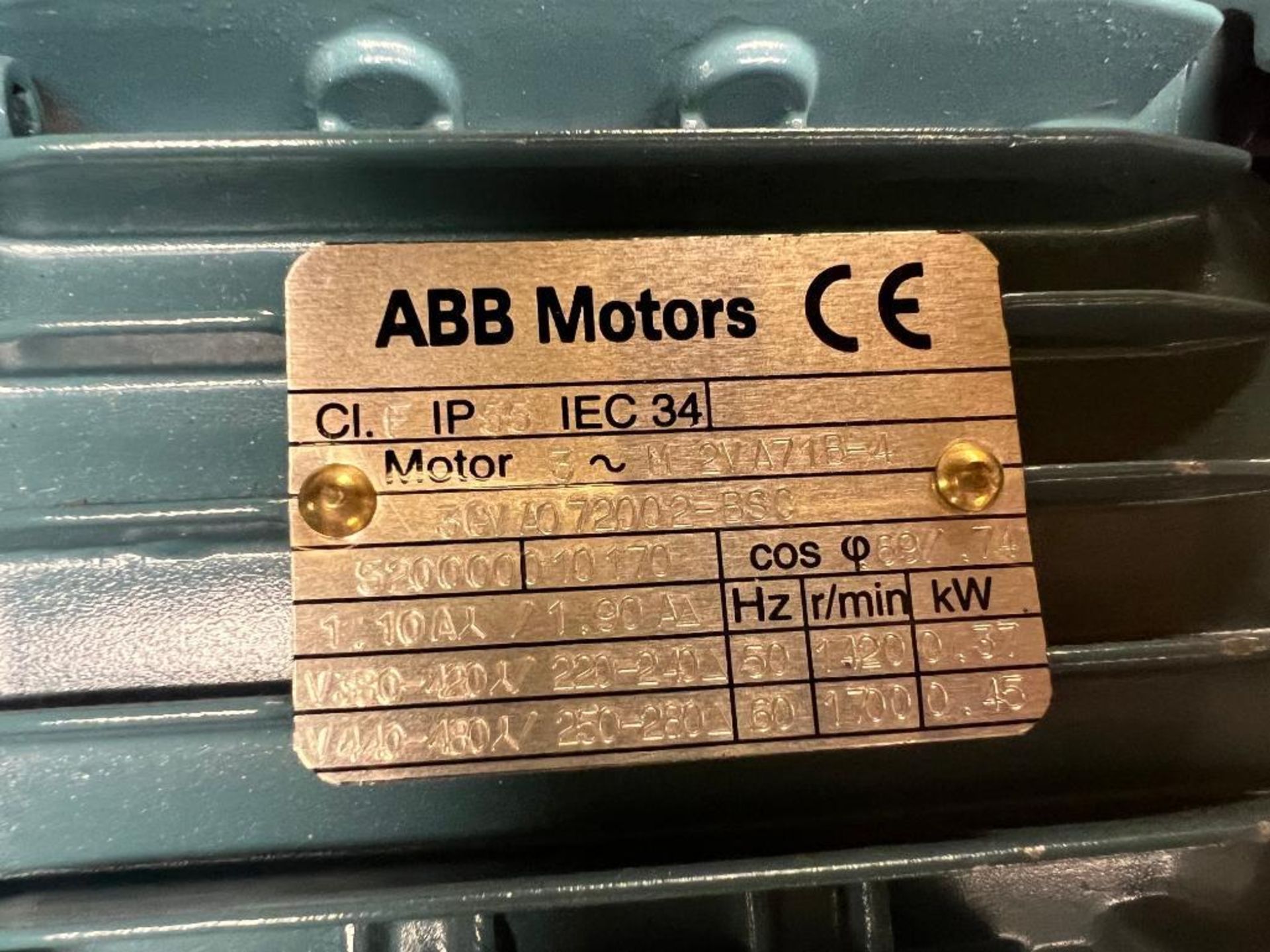 ABB MOTOR 3 M-2VA71B-4. Packaging Fee = $25 - Image 2 of 2