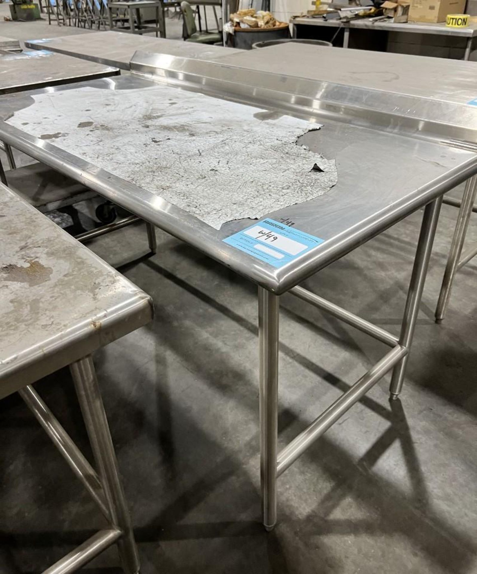Lot Of (10) Stainless Steel & Stainless Steel Top Tables. - Image 4 of 11