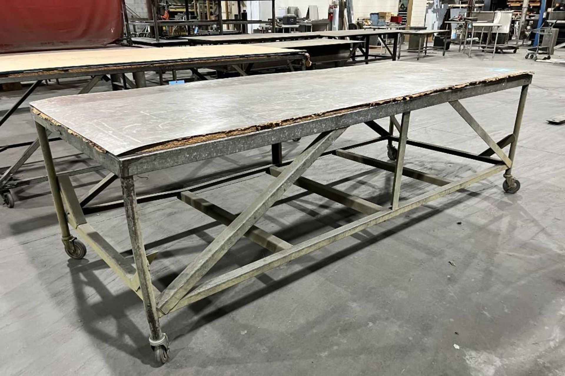 Lot Of (2) Portable Work Tables. Approximate 48" wide x 120" long x 36" tall. - Image 6 of 6