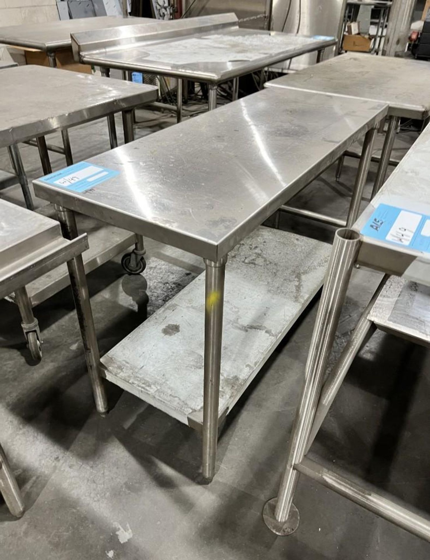 Lot Of (10) Stainless Steel & Stainless Steel Top Tables. - Image 7 of 11