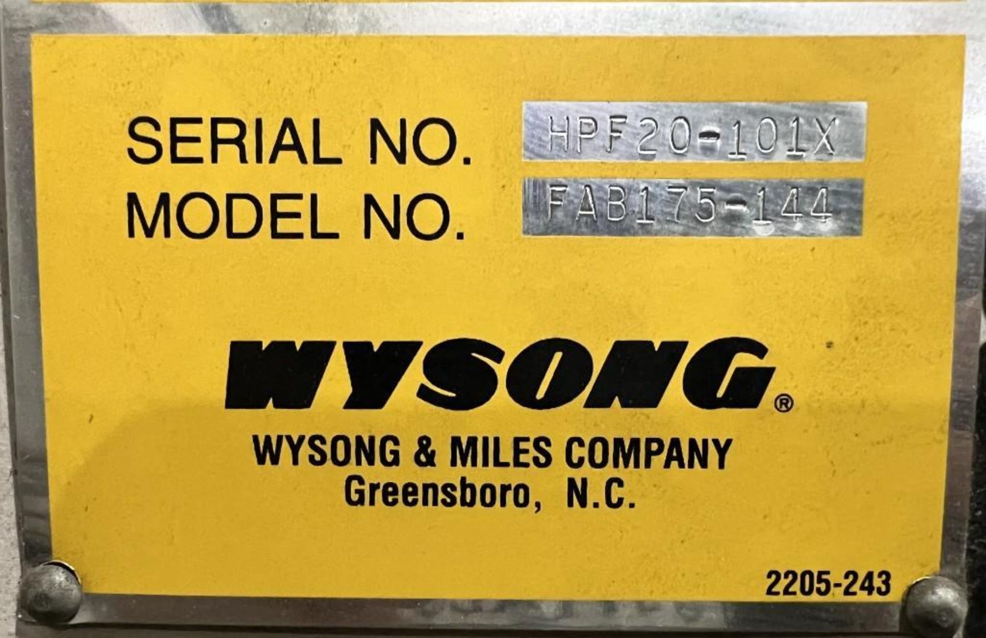 Wysong & Miles CNC Hydraulic Press Brake, Model FAB175-144. 175 Ton x 12' long. Cybelec DNC 806PS/K - Image 25 of 25