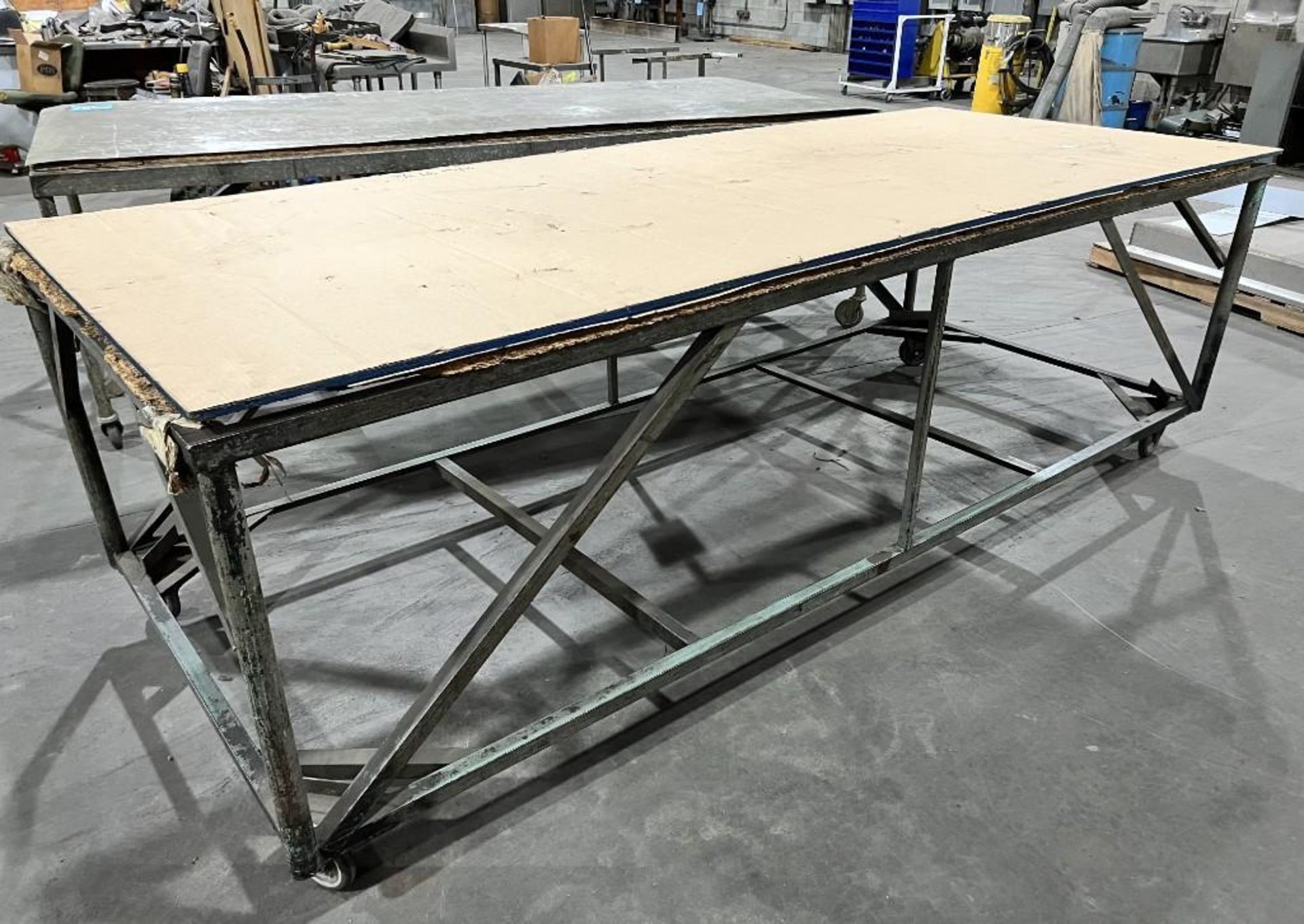 Lot Of (2) Portable Work Tables. Approximate 48" wide x 120" long x 36" tall. - Image 3 of 6