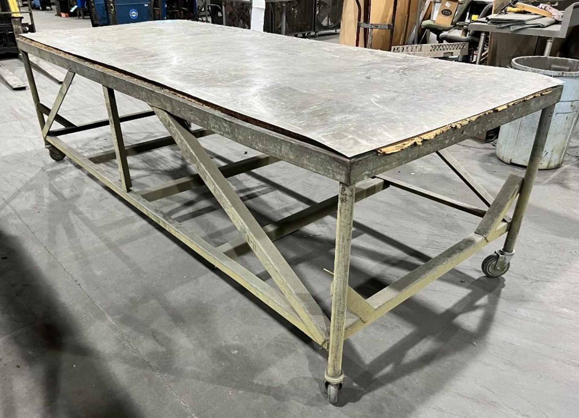 Lot Of (2) Portable Work Tables. Approximate 48" wide x 120" long x 36" tall. - Image 5 of 6