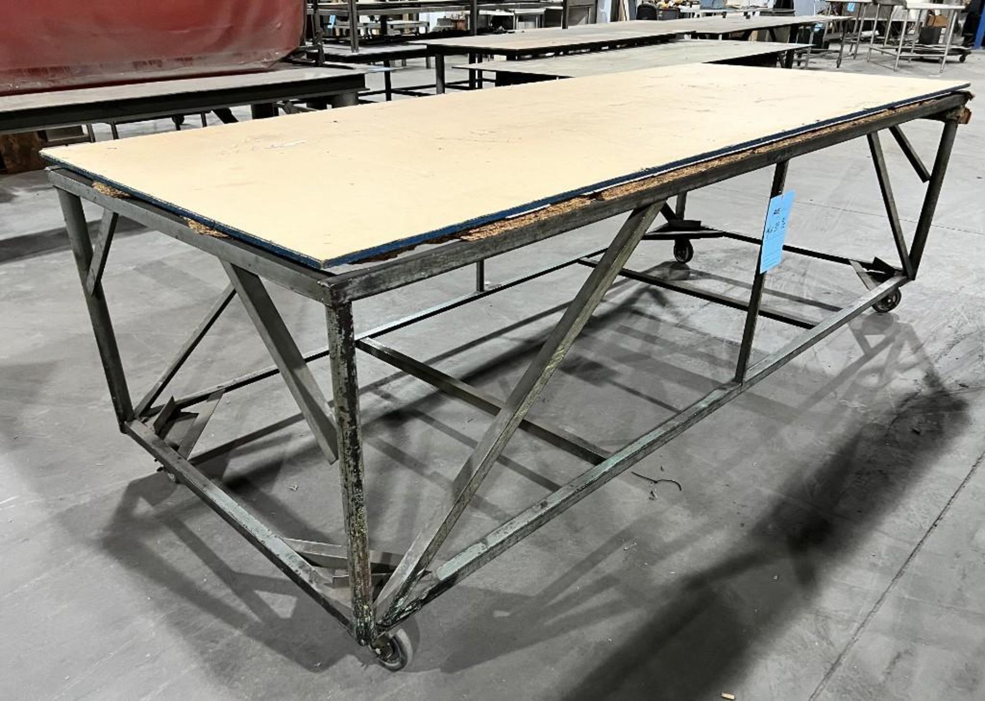 Lot Of (2) Portable Work Tables. Approximate 48" wide x 120" long x 36" tall. - Image 4 of 6