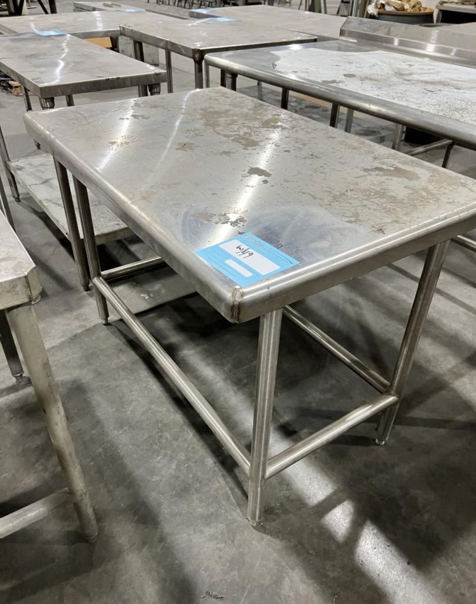 Lot Of (10) Stainless Steel & Stainless Steel Top Tables. - Image 3 of 11
