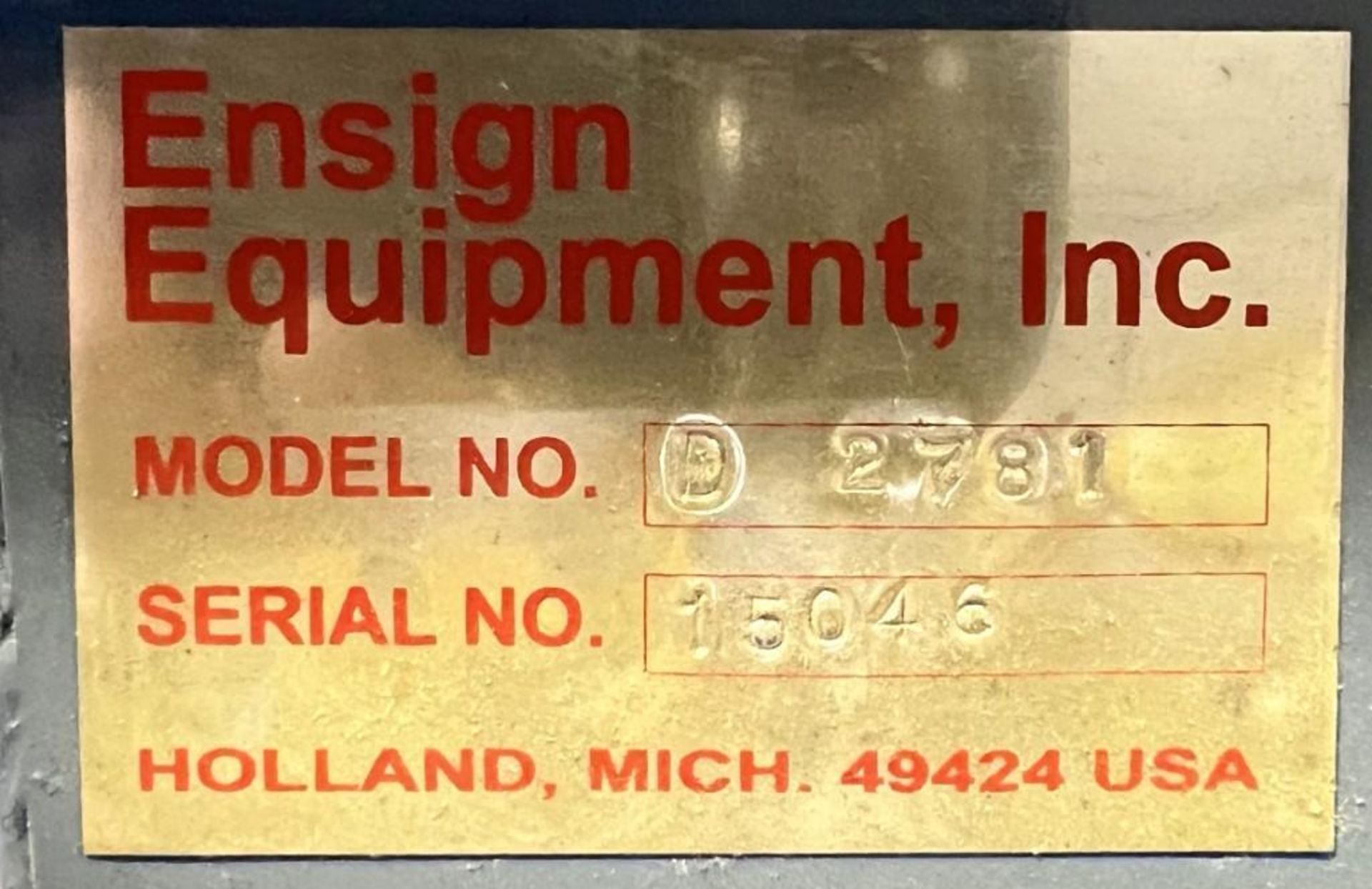 Lot Of (2) Ensign Equipment Enclosed Steel Screw Conveyors, Model D2781. Screw approximate 9" diamet - Image 11 of 13