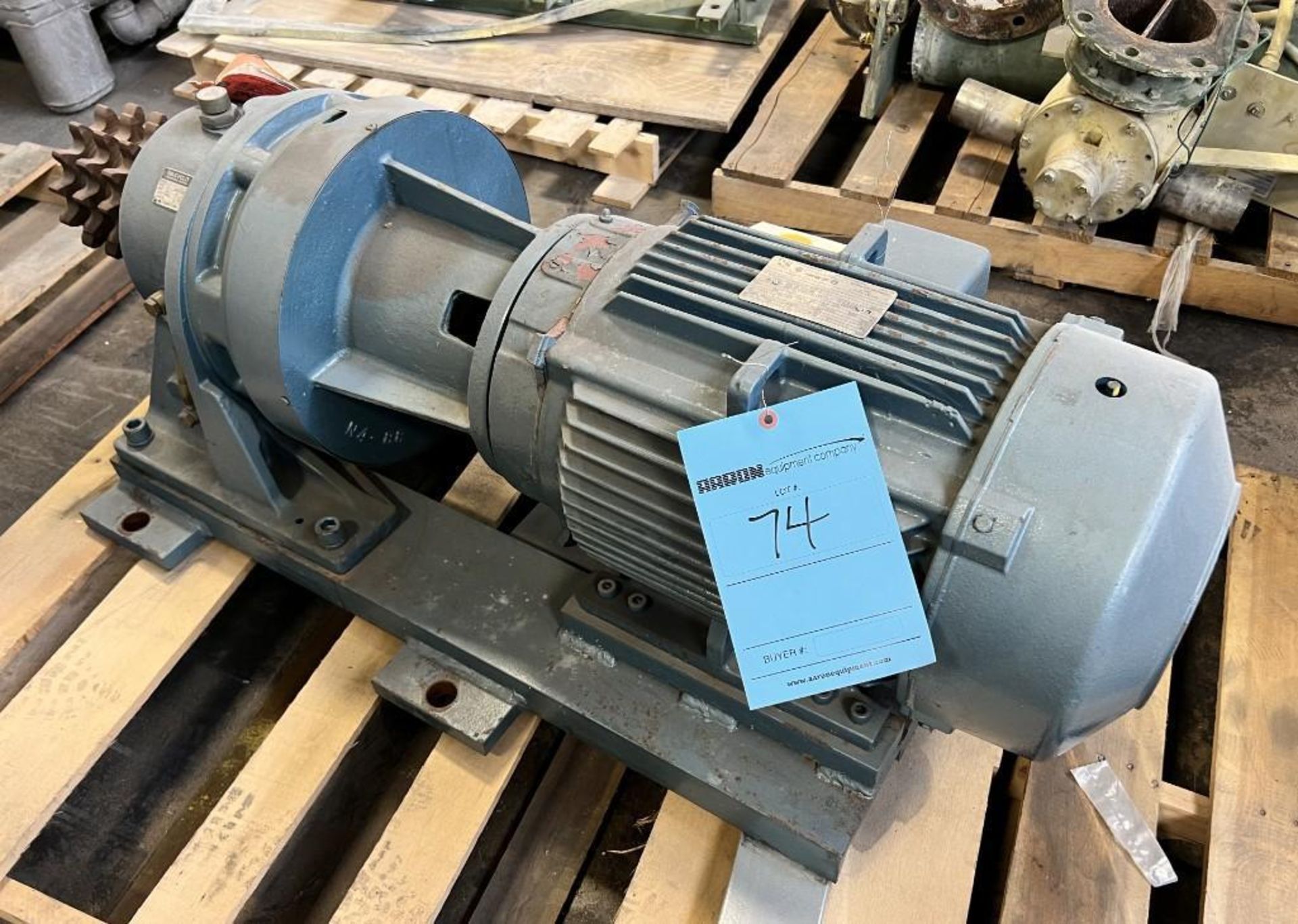 GE 30hp AC Gearmotor, Frame 286TC, Model 5KS286SSP200D9. Volts 460, rpm ...