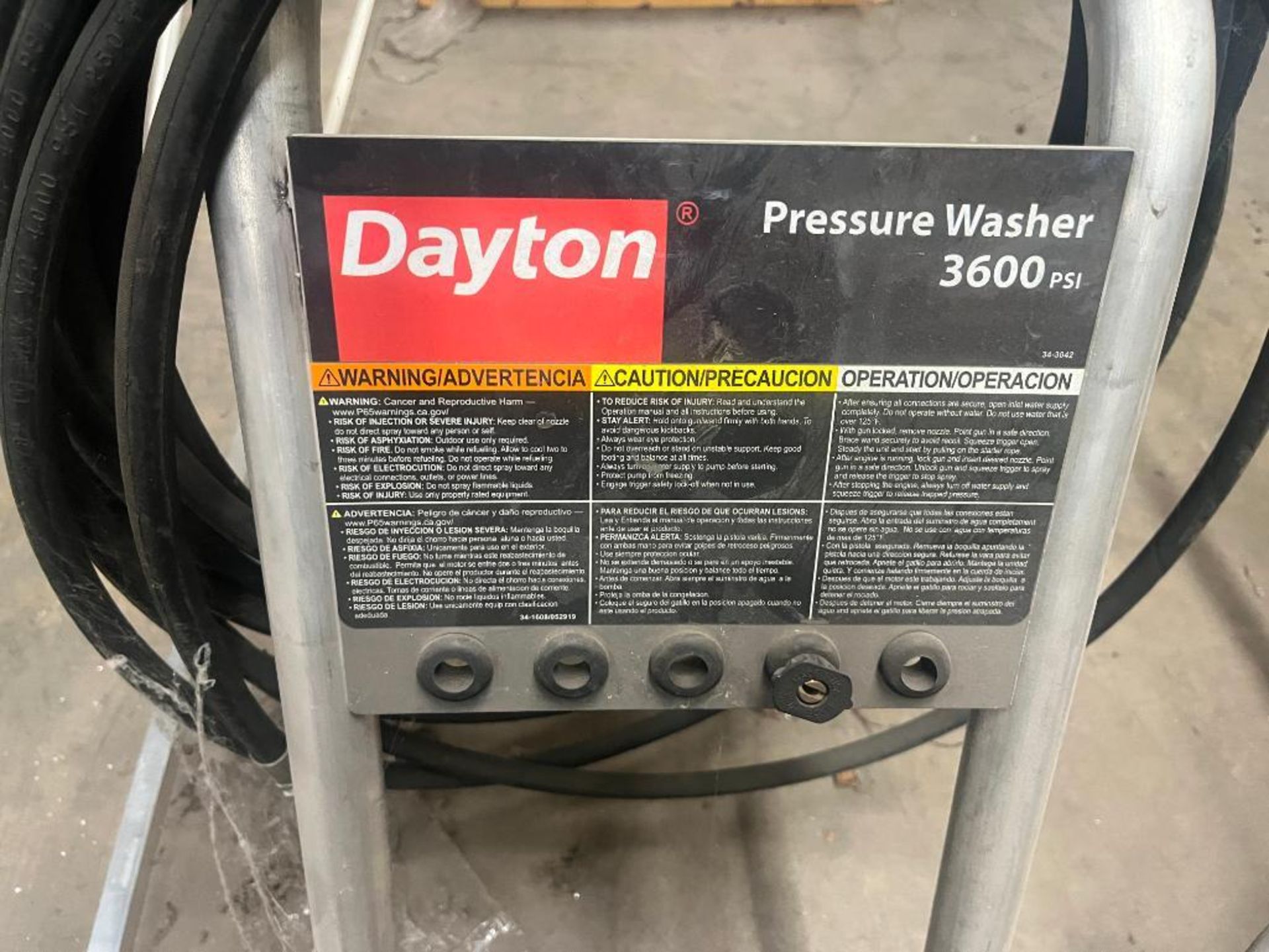 Lot (2): Dayton Gas Powered Pressure Washers w/ Honda GX390 Motors (1 w/ Bad Pump) - Image 5 of 6