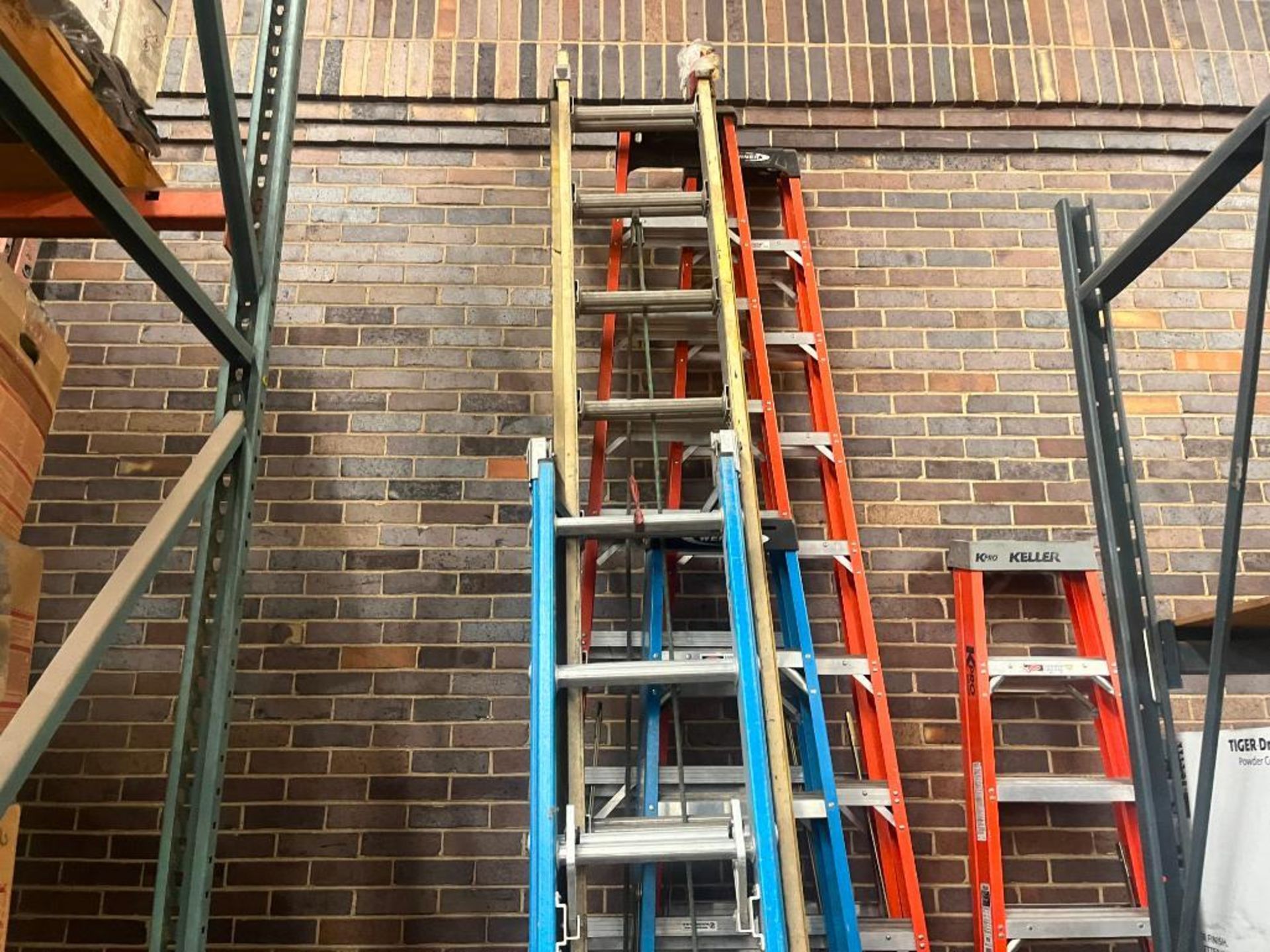 Lot (6): (2) 12' A-Frame Ladders, (2) 8' A-Frame Ladders, & (2 ...