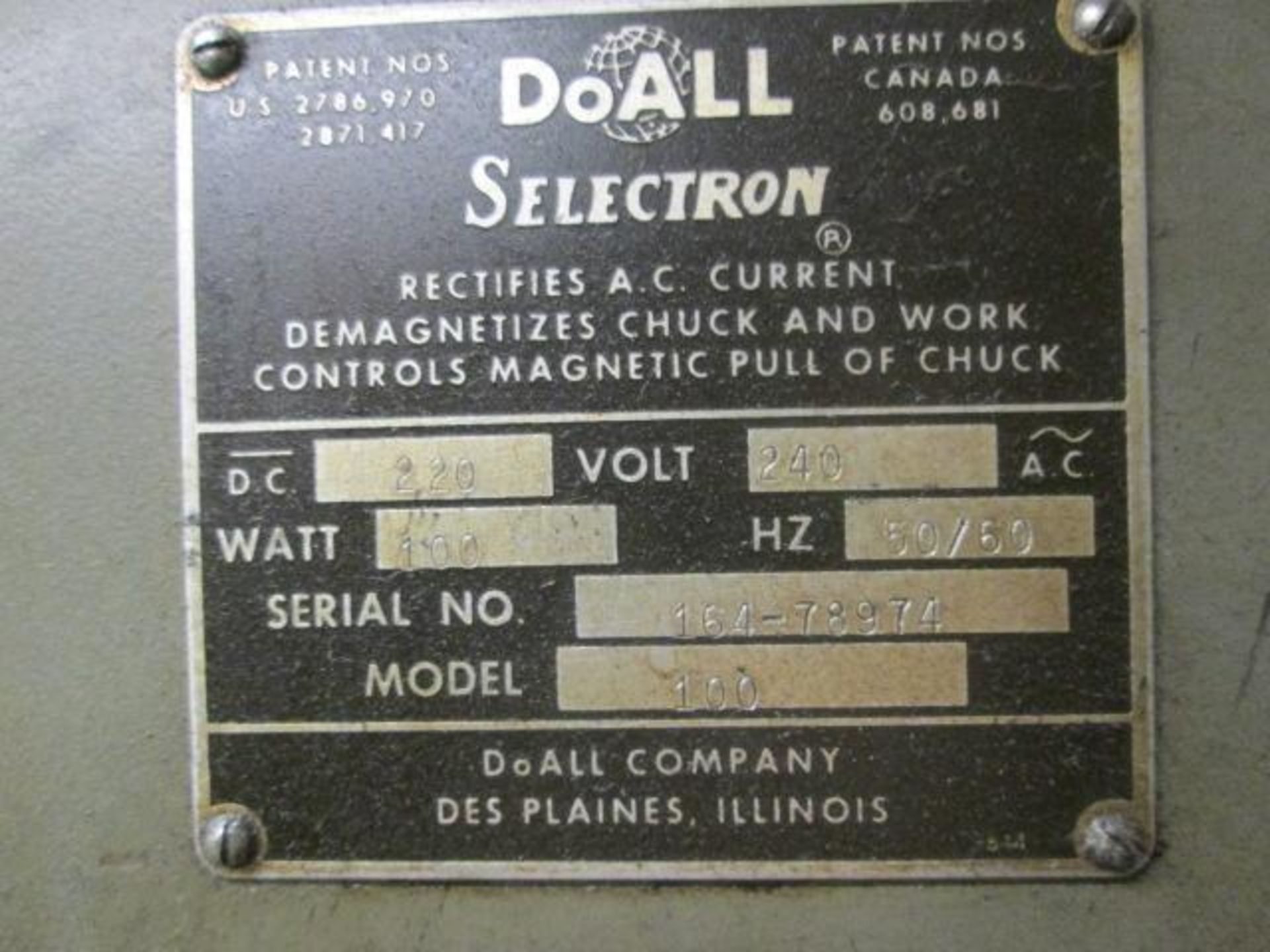 Doall 100 Surface Grinder - Image 4 of 4