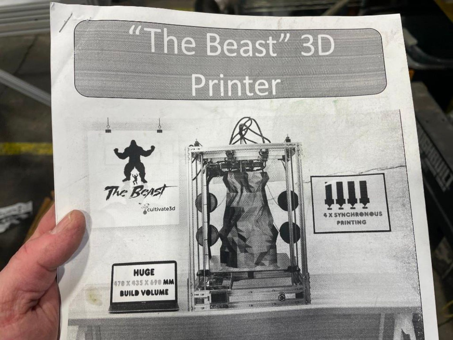 Cultivate 3D "The Beast" 3D Printer - Image 10 of 10