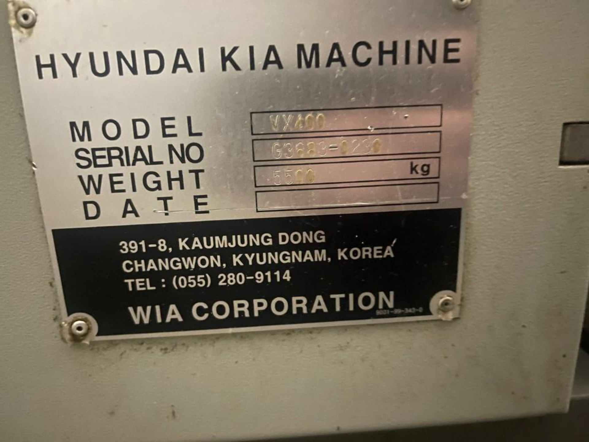 (2010) Hyundai-Kia Model VX-400 Vertical Machining Center - Image 10 of 10