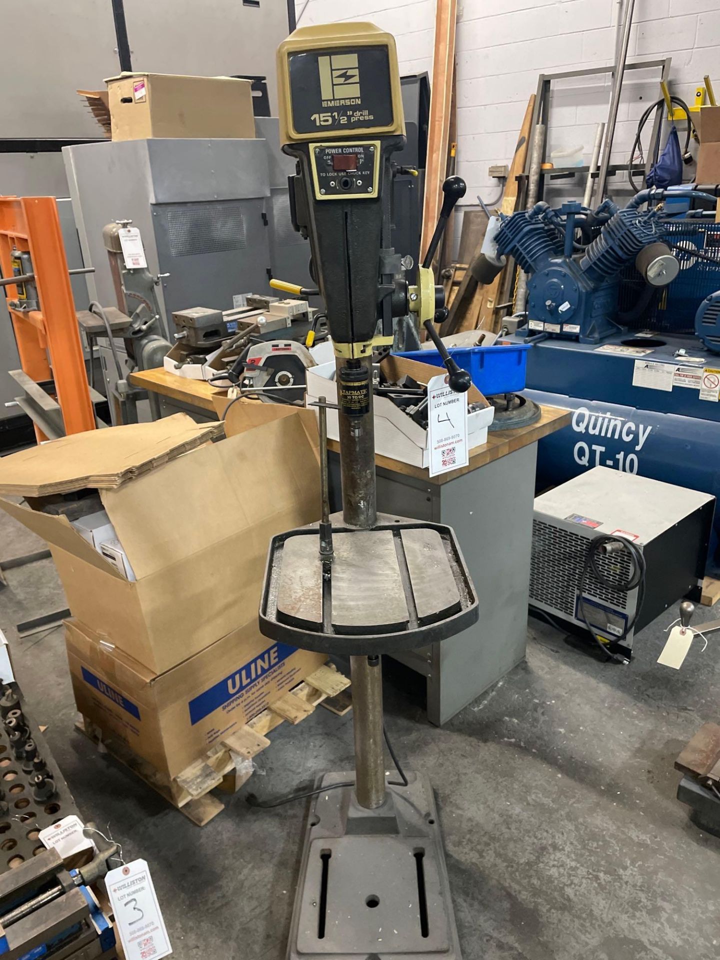 Emerson 15 1/2 inch Drill Press on Pedestal - Image 3 of 4