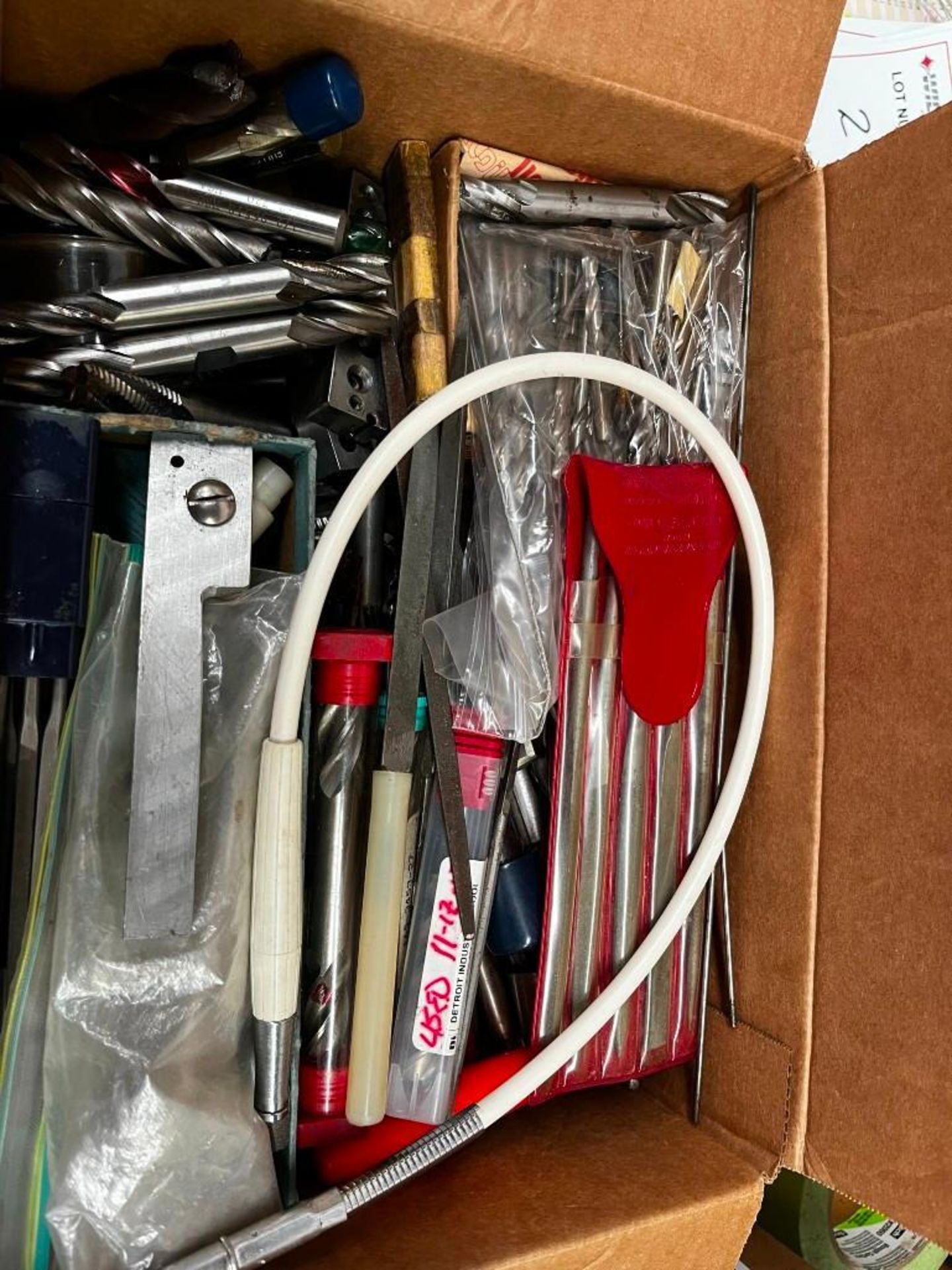 Misc Bits, Taps, Dies & Other hardware - same items are pictured in toolbox, in box and in bags. - Image 2 of 18