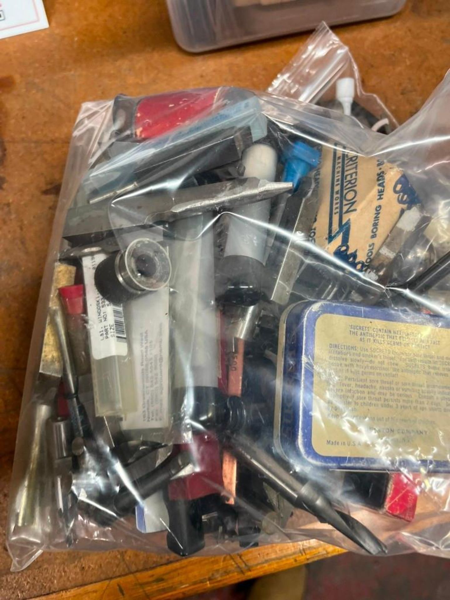 Misc Bits, Taps, Dies & Other hardware - same items are pictured in toolbox, in box and in bags. - Image 14 of 18