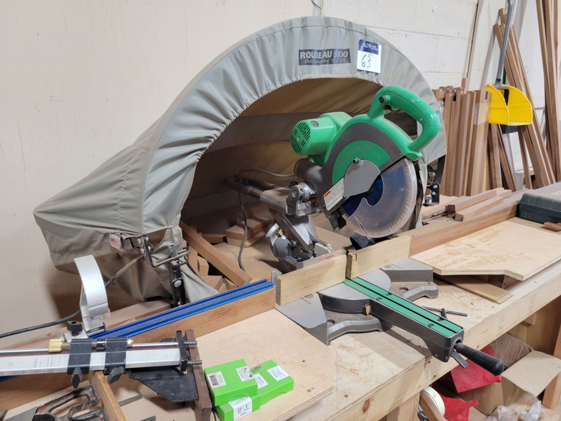 Hitachi C10FSB 10" Slide Compound Miter Saw w/ Rousseau 5000 Dust Catch - Image 2 of 6