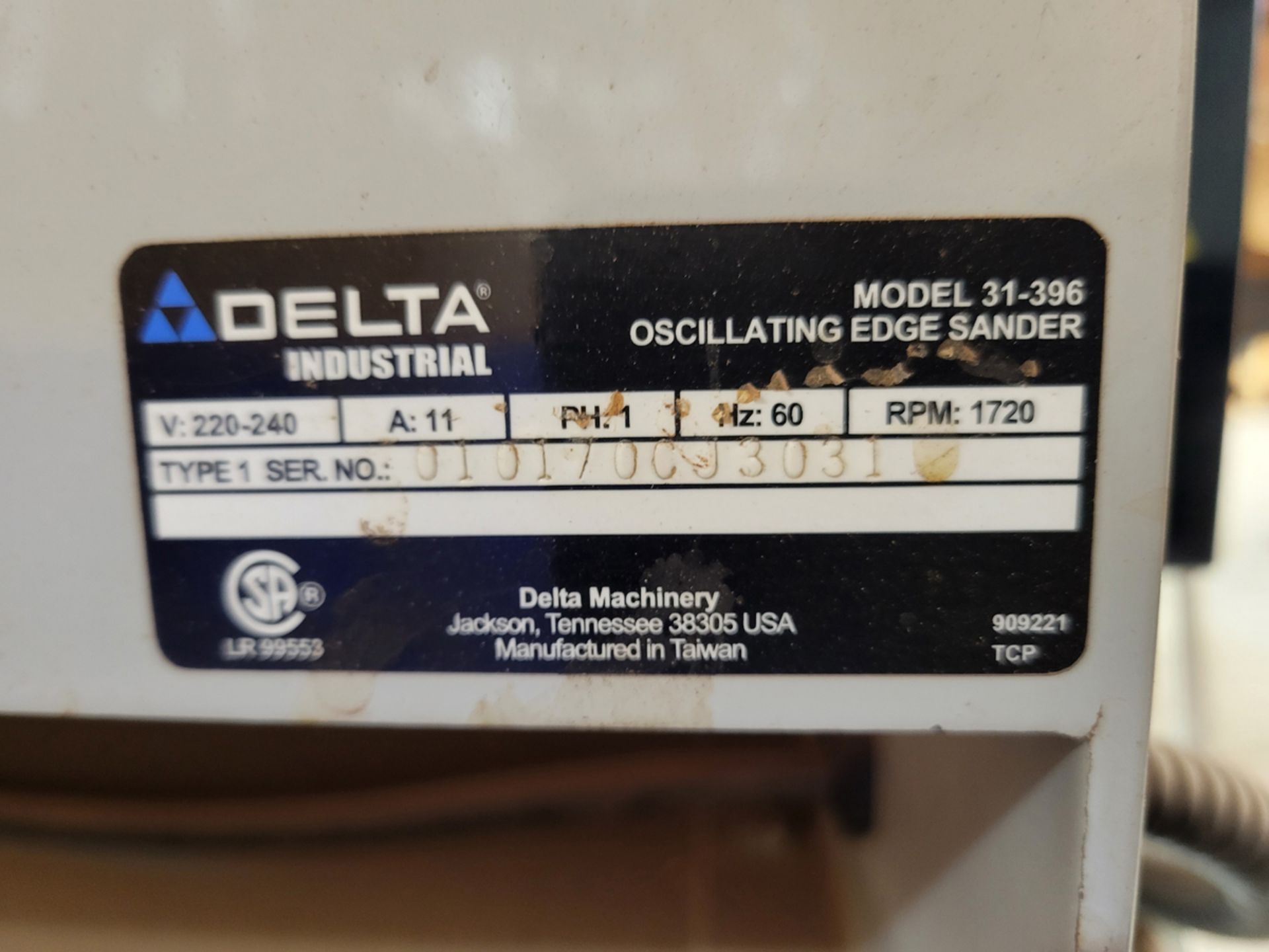 Delta Industrial Model: 31-396 Oscillating Edge Sander - Image 8 of 8