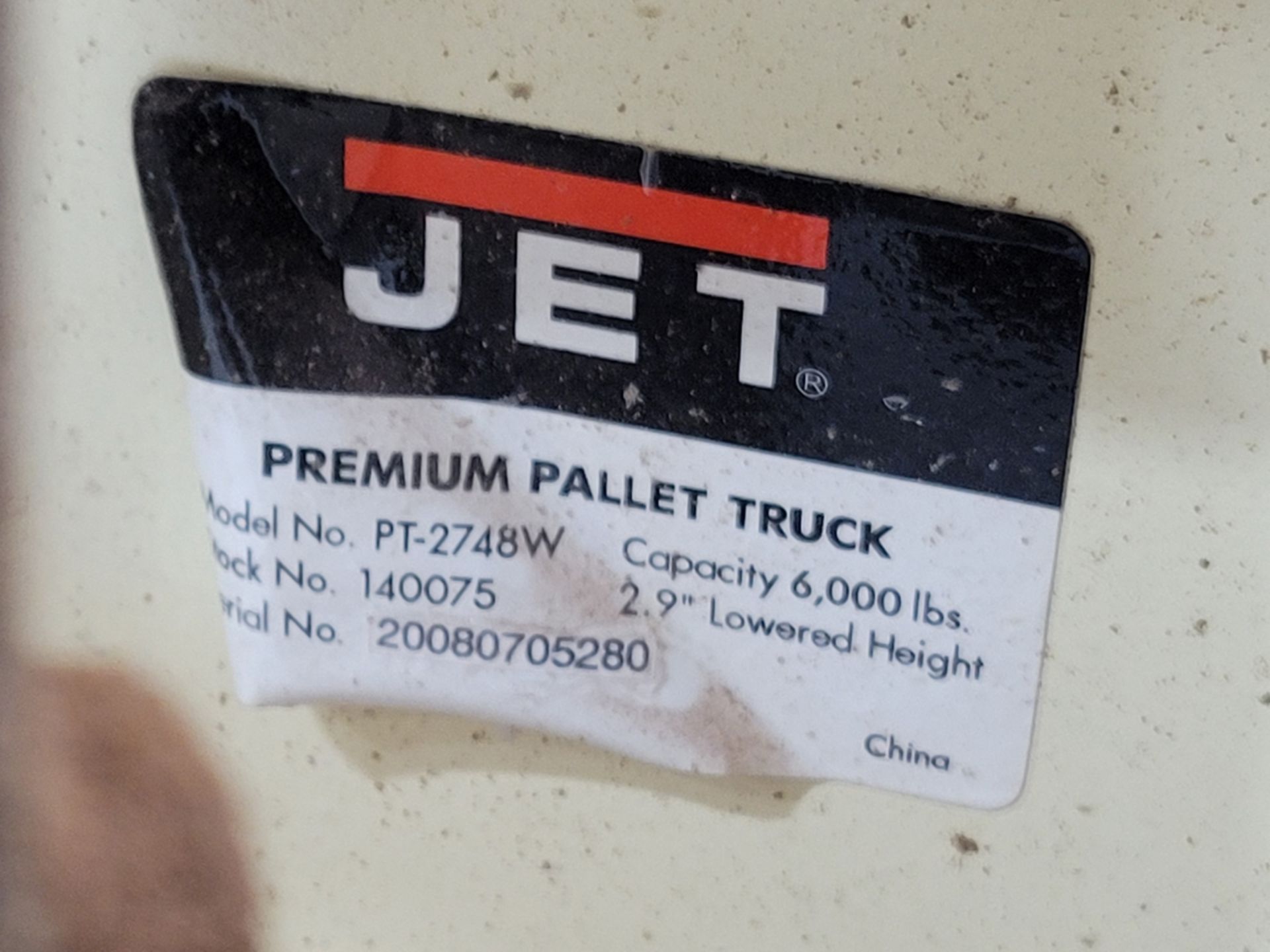 Jet Model No:PT-2748W Pallet Jack - Image 4 of 4